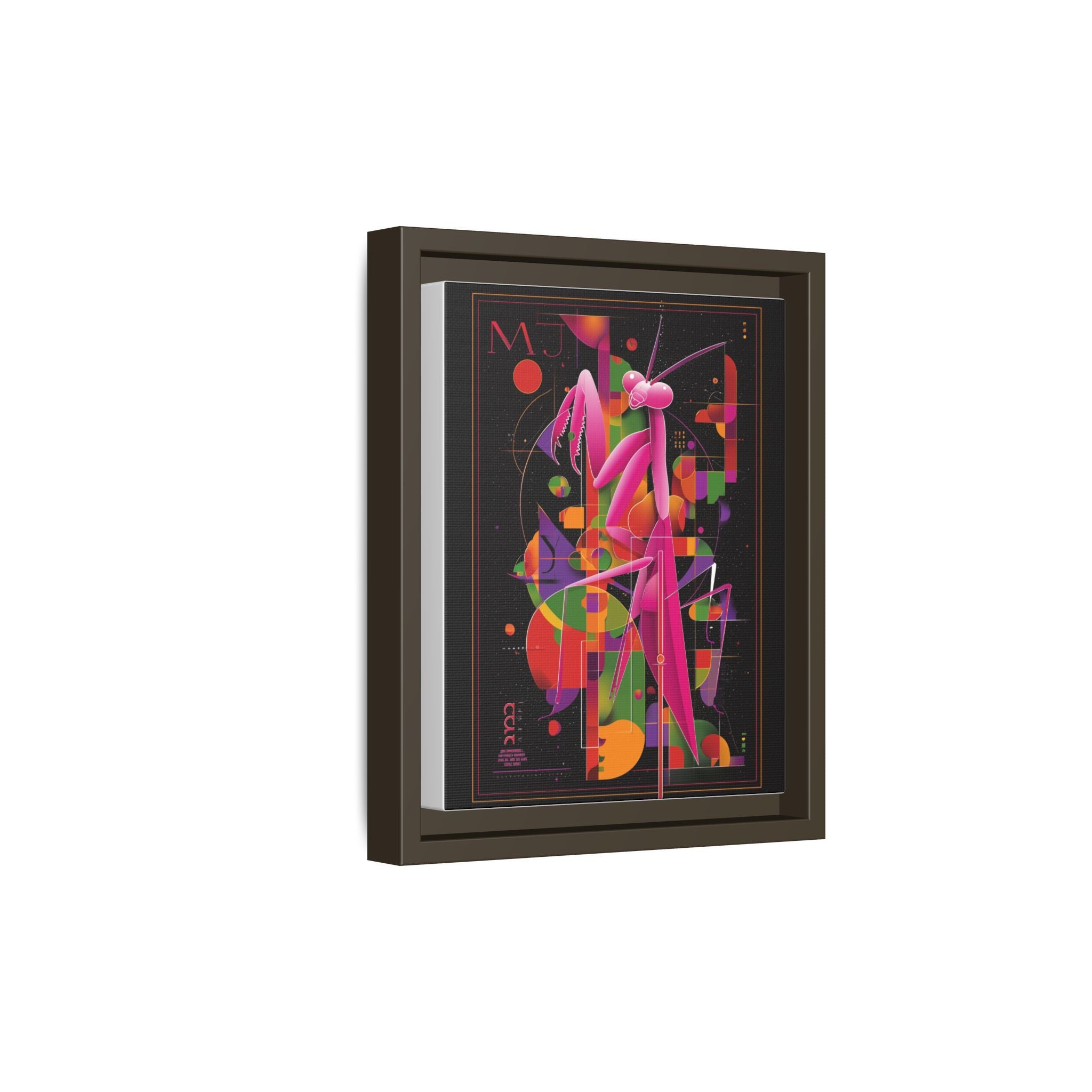 Geometric Mantis Framed Print : Starry Night Abstract, Graphic Design Poster   |  Personalized & Custom Orders Available