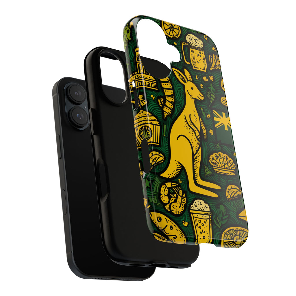 Australian-themed iPhone Case, Tough Phone Cover, Unique Gift for Travelers, Cute Animal Design, Festival & Holiday Accessory