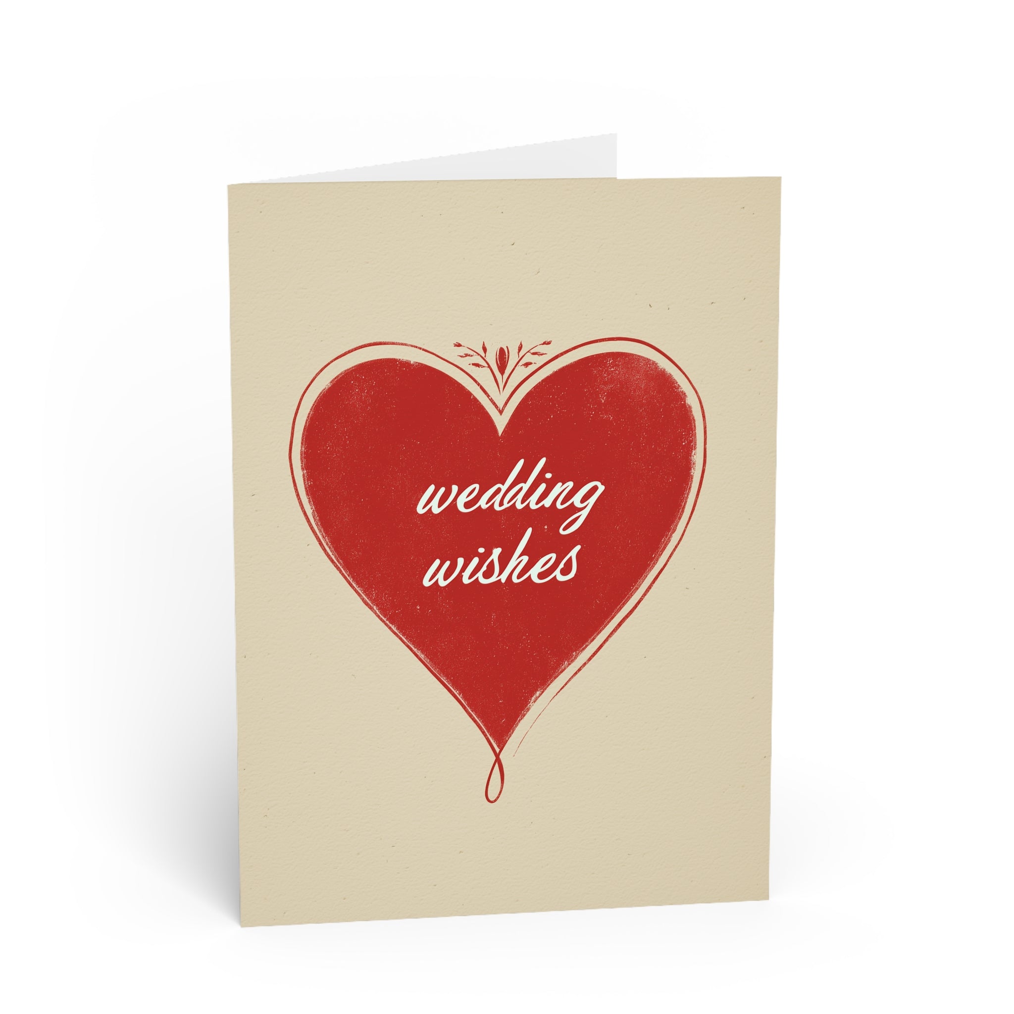 Wedding Wishes Greeting Card — Heart Design Wedding Card