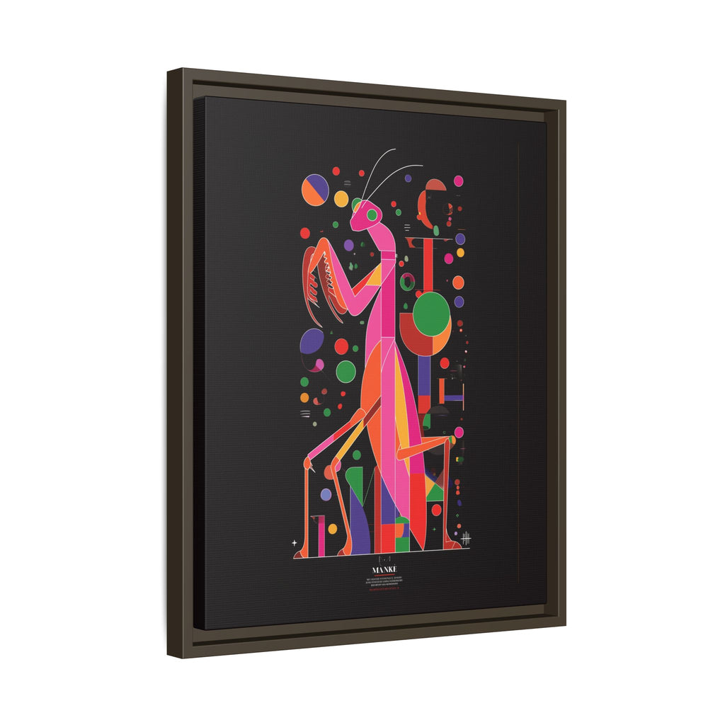 Mantis Geometrica Framed Print : Cubist Insect Design, Vibrant Graphic Poster Art   |   Custom Orders Available