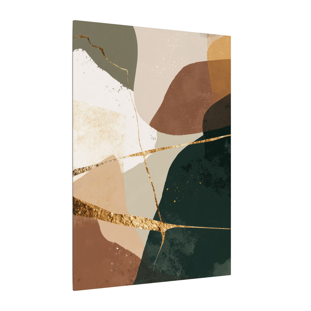 Canvas Print, Abstract Earthy Gold Wall Art, Modern Designer Home Decor, Stretched Matte Canvas; Thick, Multi-Size, Office Decor