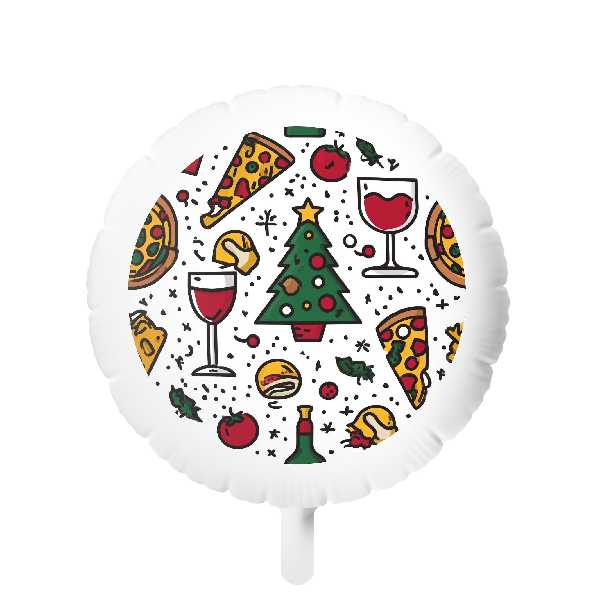 Italian Festive Mylar Helium Balloon, Party Decoration, Holiday Celebration, Christmas Party Supply, Fun Event Decor, Unique Gift Idea