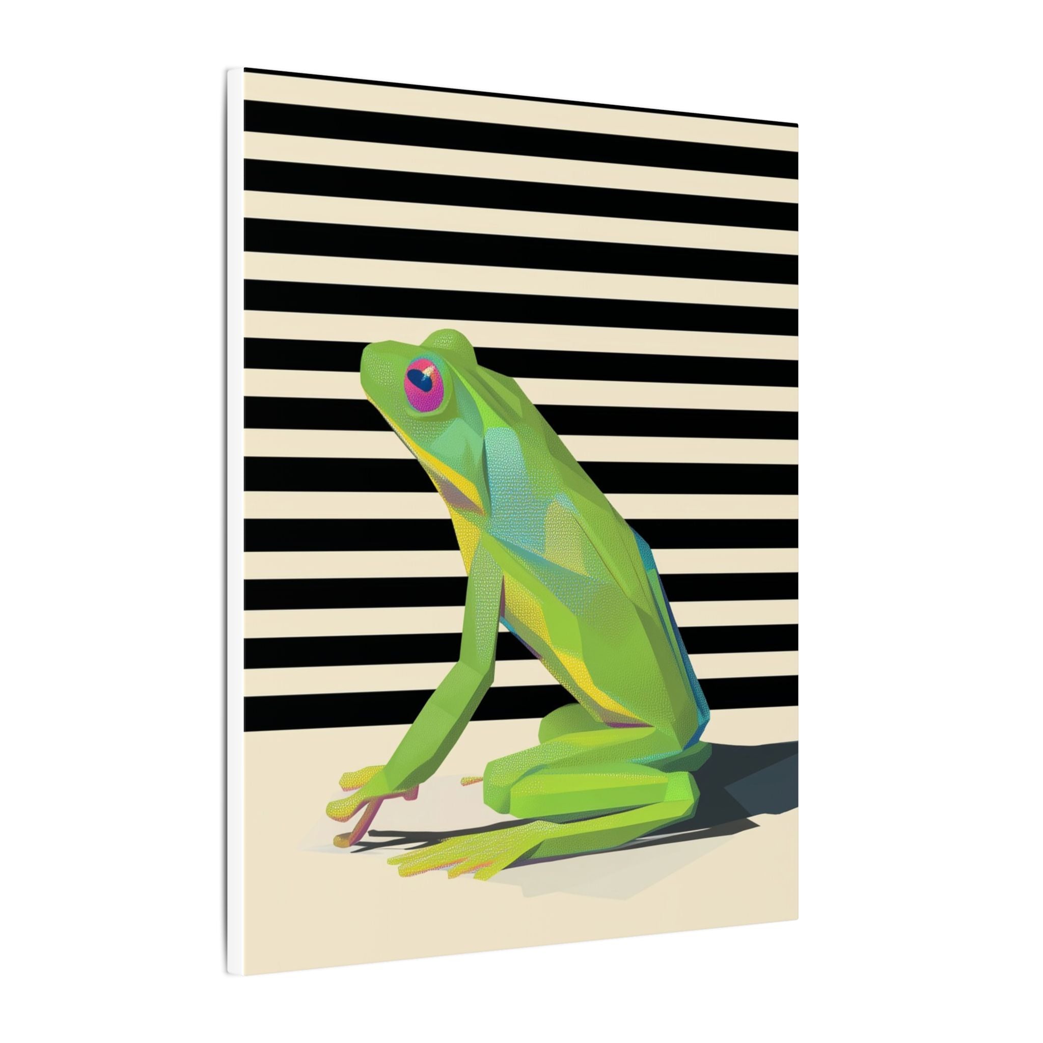 Geometric Frog Vibrance: Modern Wildlife Art, Minimalist Green Graphic Design   |    Custom Orders Available