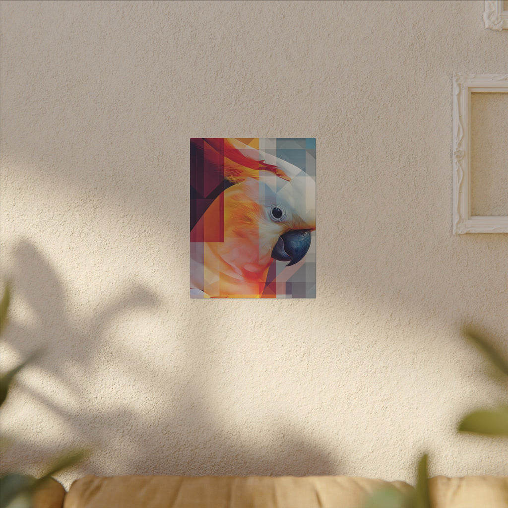 Prismatic Parrot: Geometric Digital Portrait, Fractured Mosaic Avian Art   |    Custom Orders Available