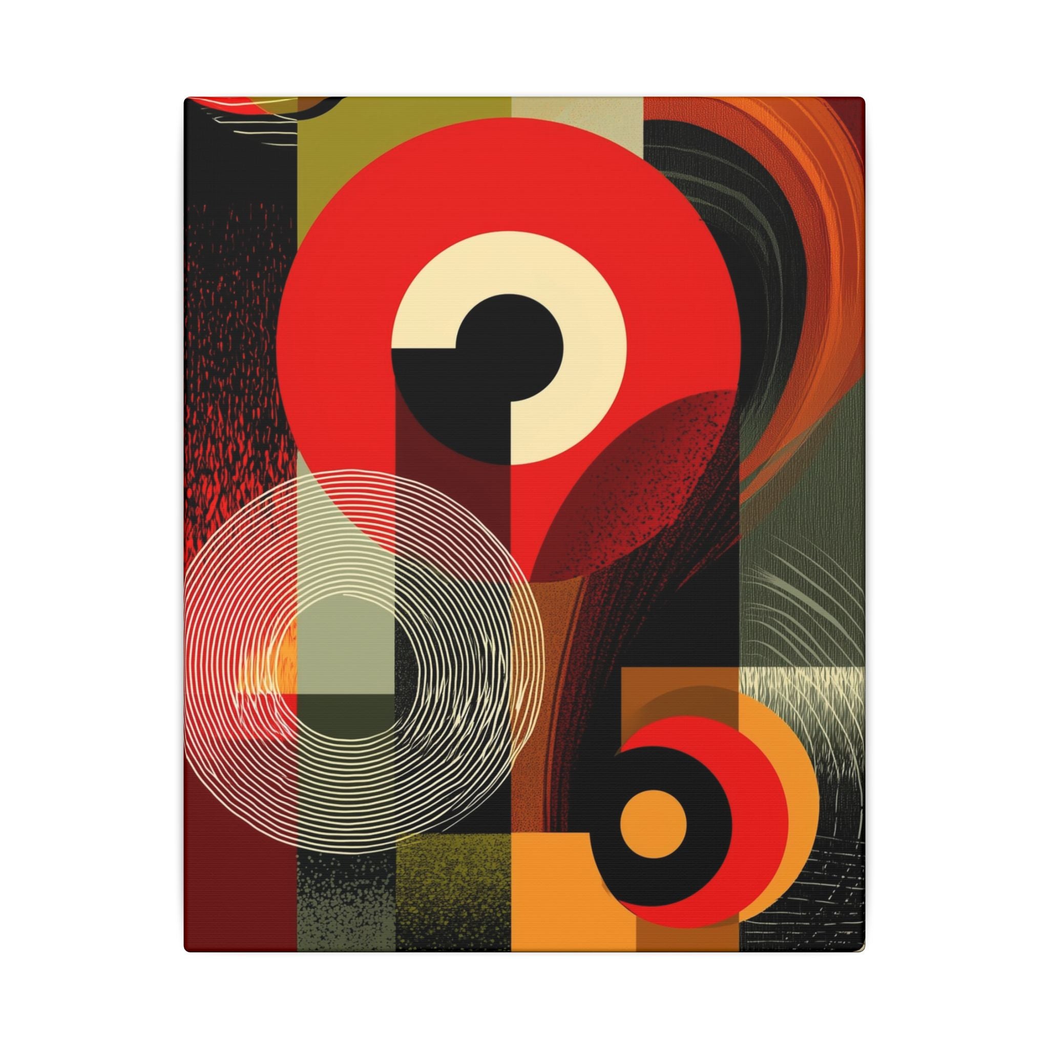 Geometric Convergence: Mid-Century Modern Abstract, Constructivist Design Principles, Bold Chromatic Composition   |   Custom Orders