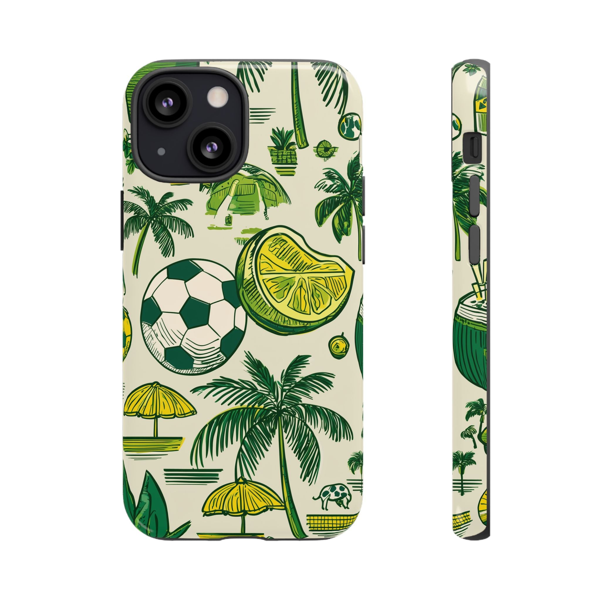 Summer Tough Cases: Sporty Tropical Phone Case, Fun Beach Vibe Phone Accessory, Summer Travel Gift, Colorful Phone Cover, Casual Style Tech