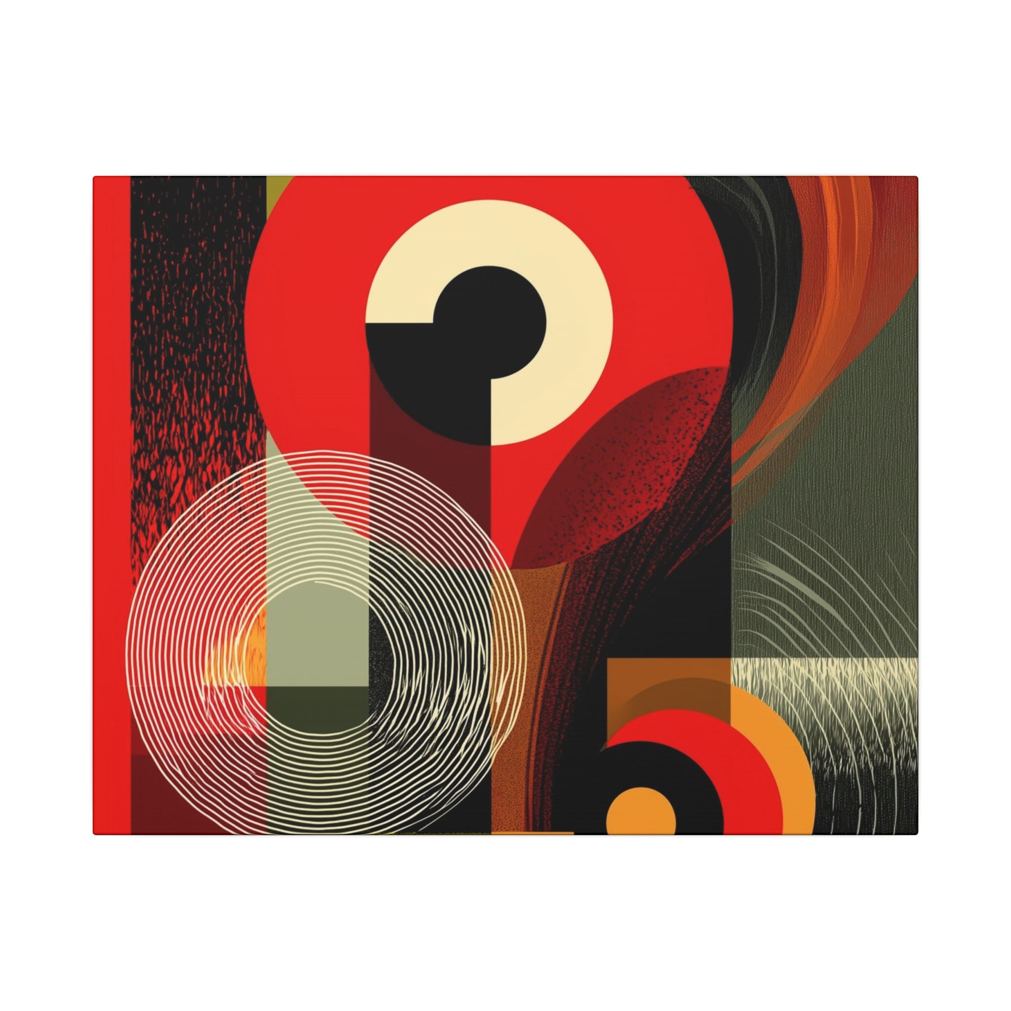 Geometric Convergence: Mid-Century Modern Abstract, Constructivist Design Principles, Bold Chromatic Composition   |   Custom Orders