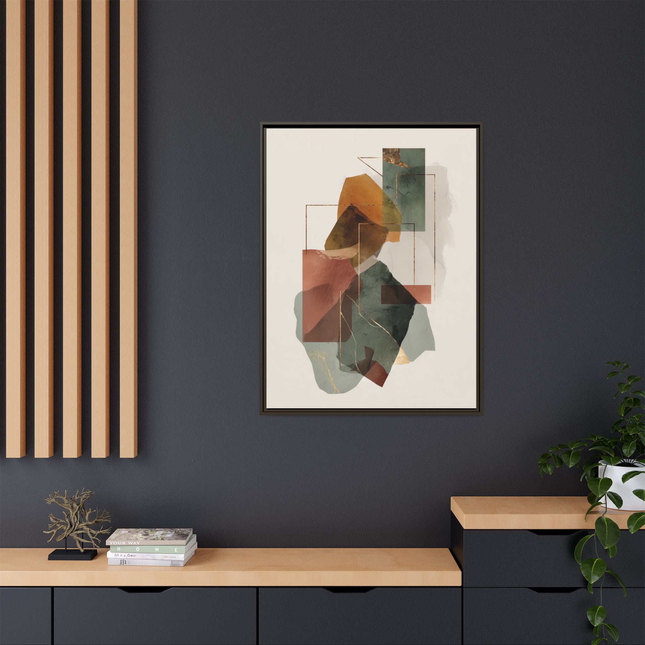 Harmonic Geometries: Architectural Abstraction, Earthy Palette, Minimalist Composition   |   Custom Orders Accepted