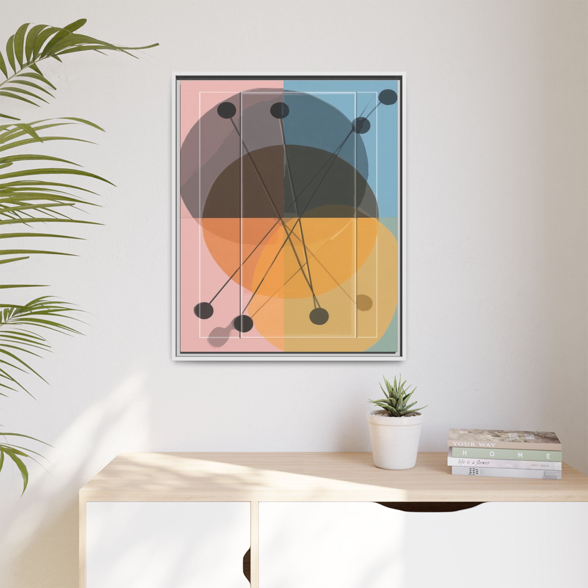 Geometric Intersections: Pastel Quadrants, Mid-Century Minimalism, Network Nodes   |   Custom Orders Accepted