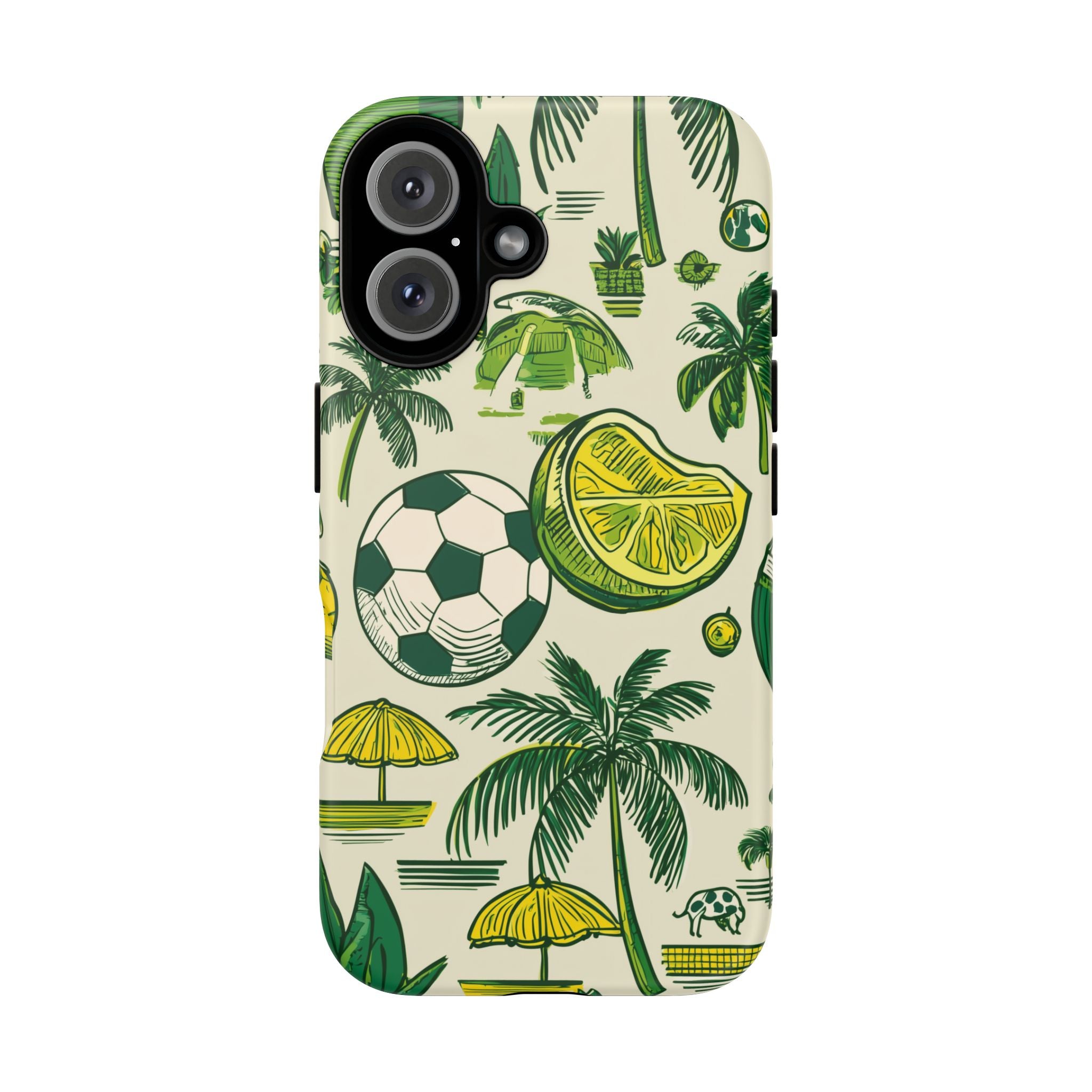 Summer Tough Cases: Sporty Tropical Phone Case, Fun Beach Vibe Phone Accessory, Summer Travel Gift, Colorful Phone Cover, Casual Style Tech