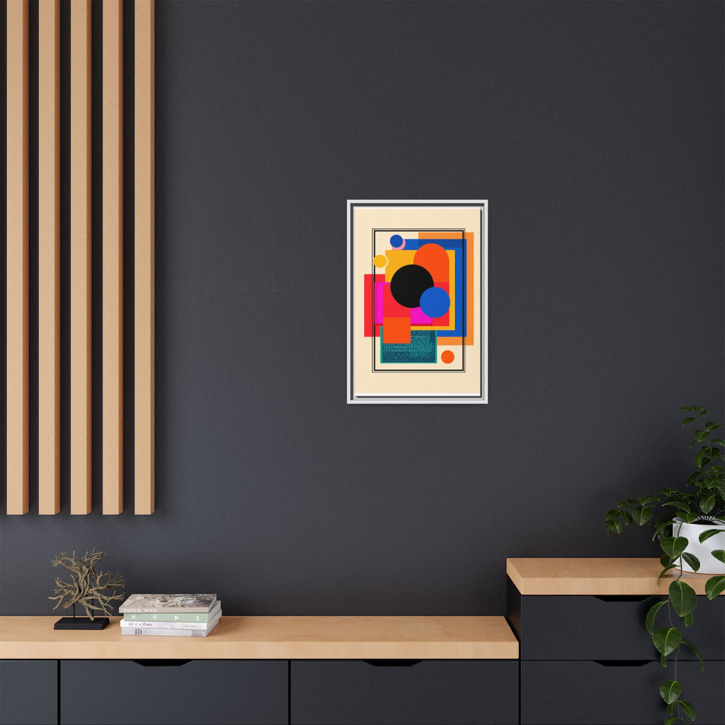 Geometric Harmony: Abstract Color Blocks, Mid-Century Modern Design, Minimalist Art Composition   |   Custom Orders Accepted