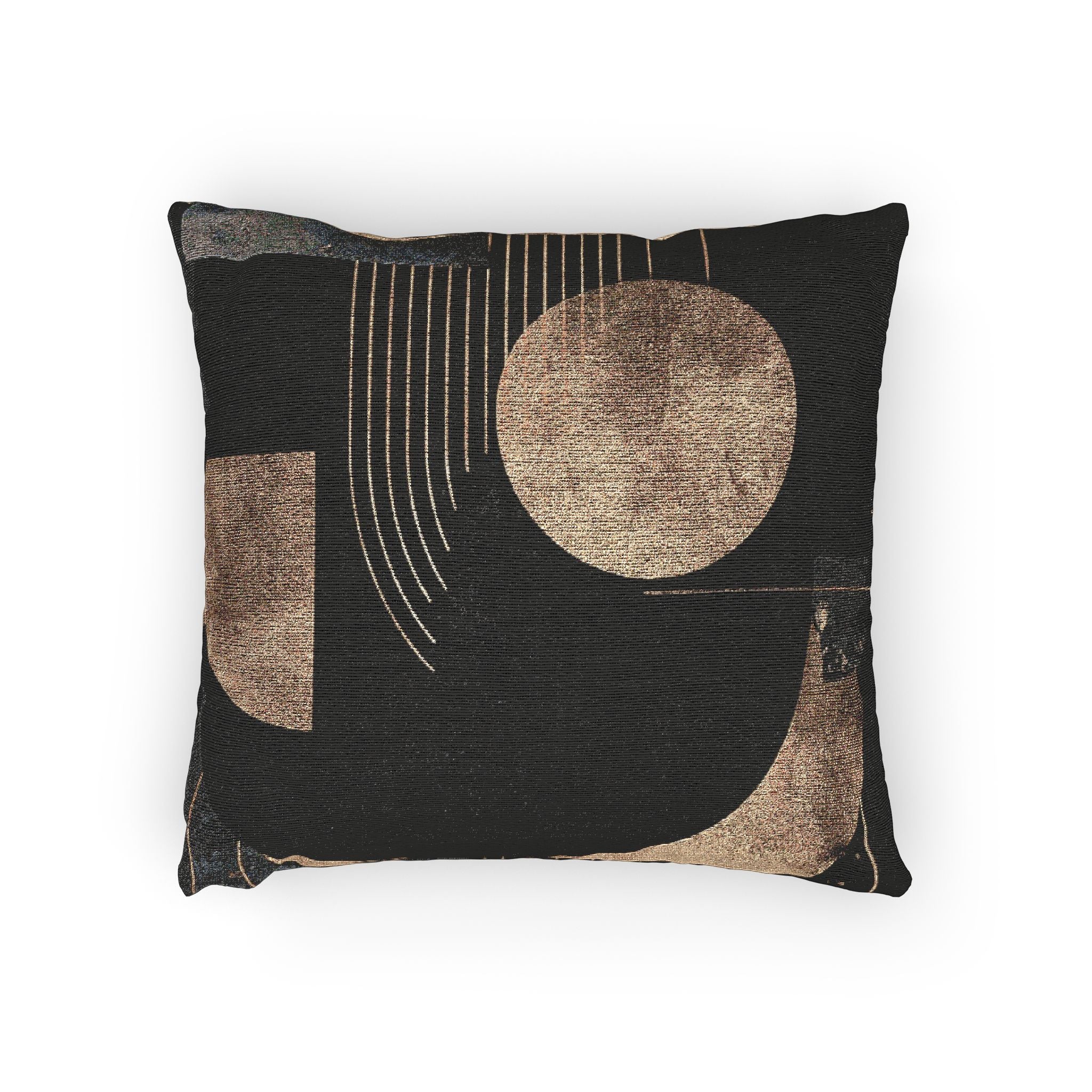 Celestial Convergence: Abstract Geometric Composition, Minimalist Gold and Black Design   |    Custom Orders Available