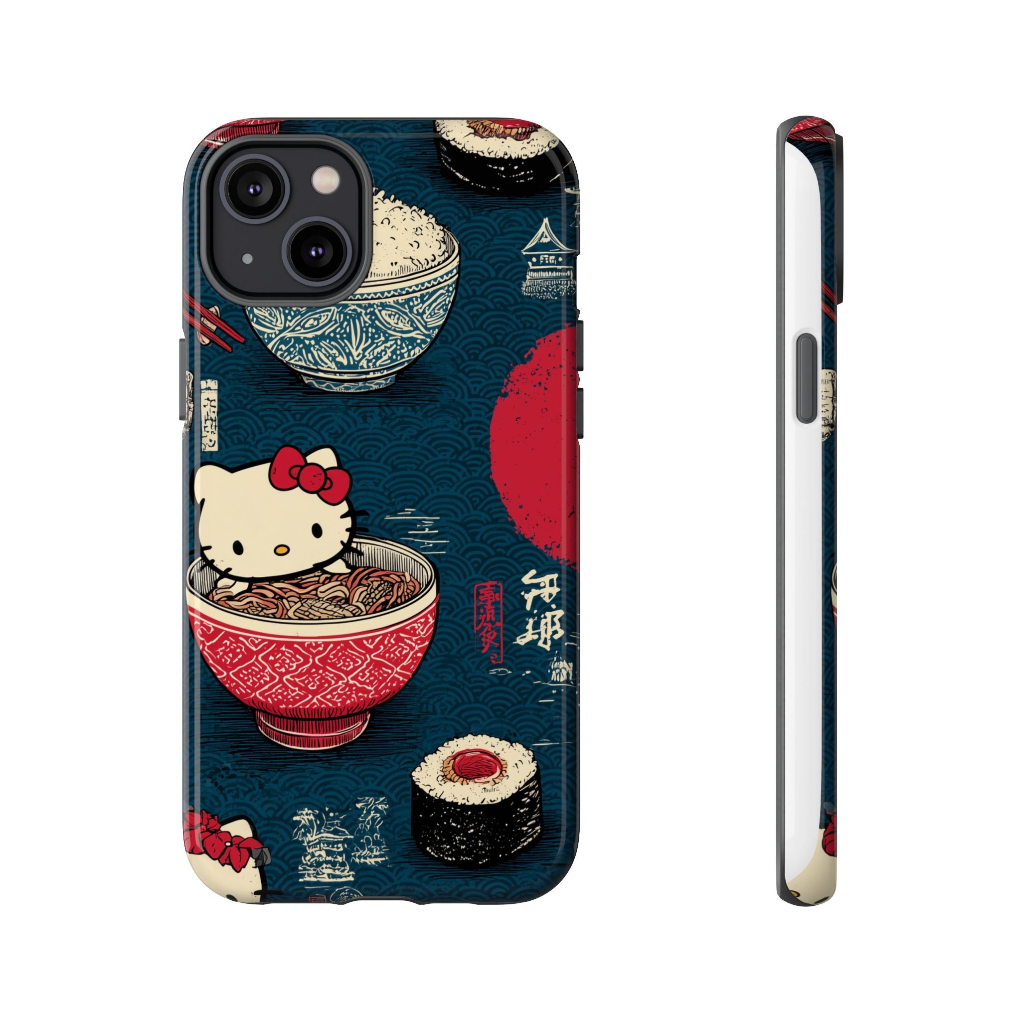 Japanese Kitty Sushi Vibrant Phone Case - Tough Case | Funky, Colorful, Unique Design for Gift, Accessory, Protection, Trendy