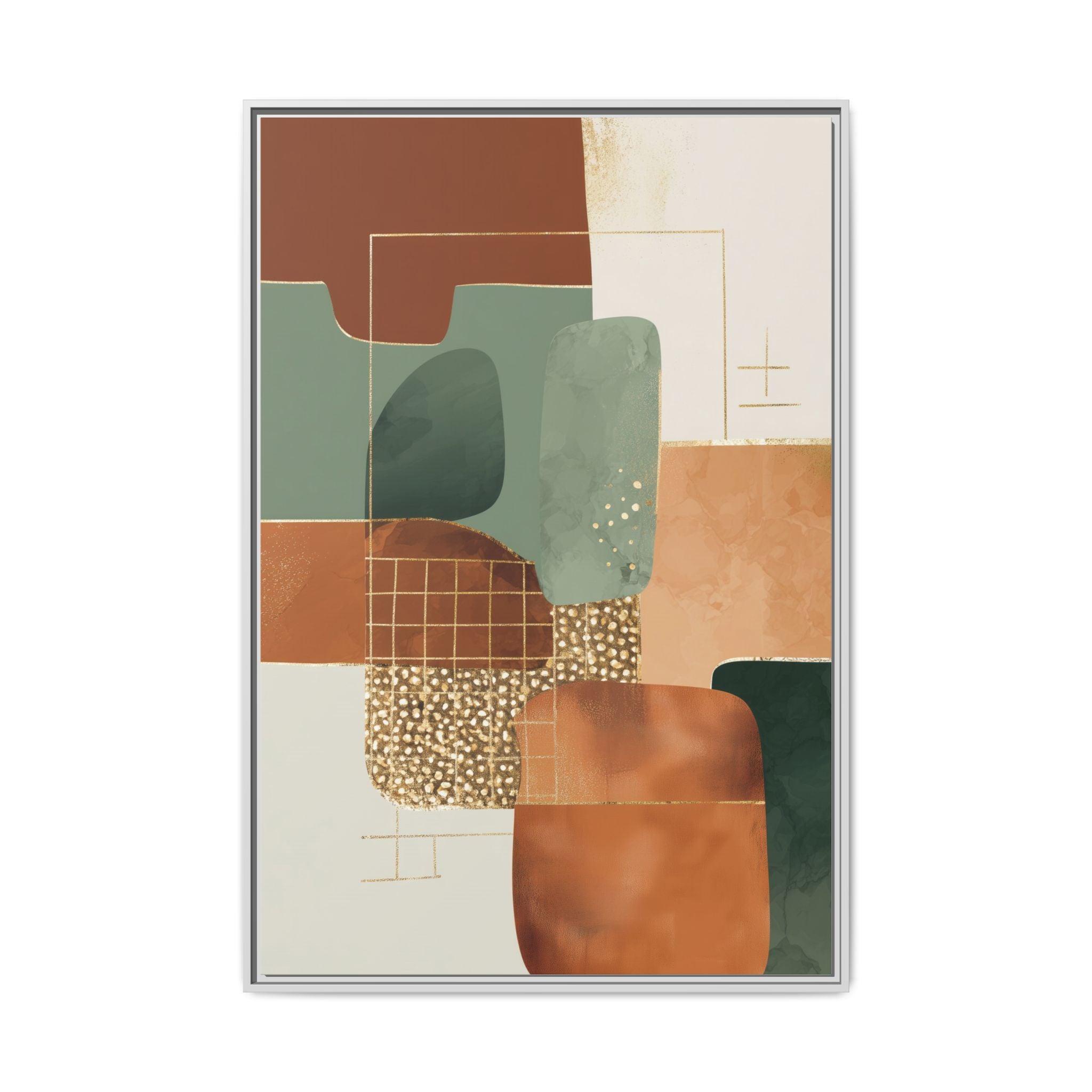 Geometric Harmony: Abstract Minimalist Art, Mid-Century Modern Design, Organic Shapes Composition   |   Custom Orders Accepted