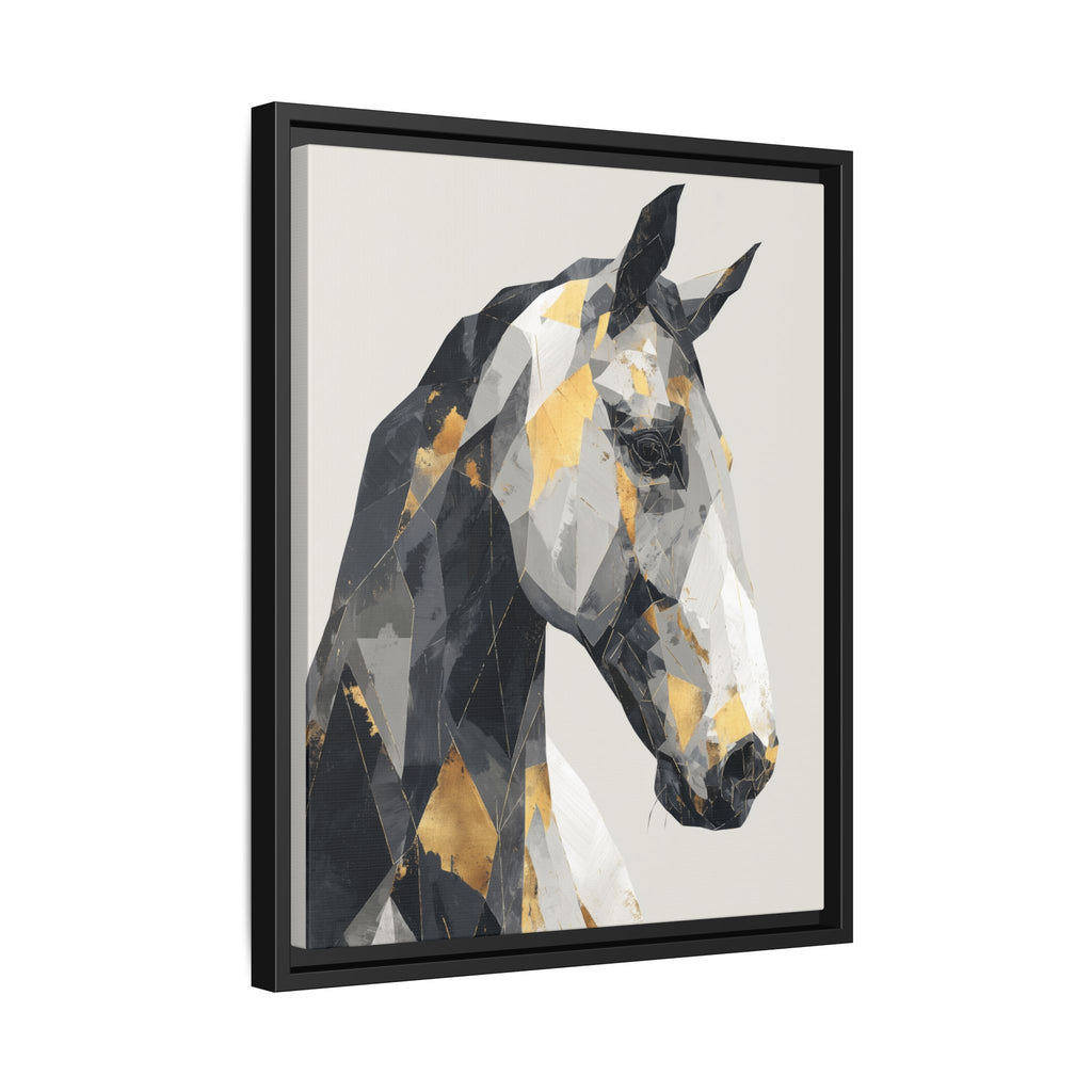 Equine Geometrica: Contemporary Cubist Horse, Metallic Abstract Portrait   |  Personalized & Custom Orders Available