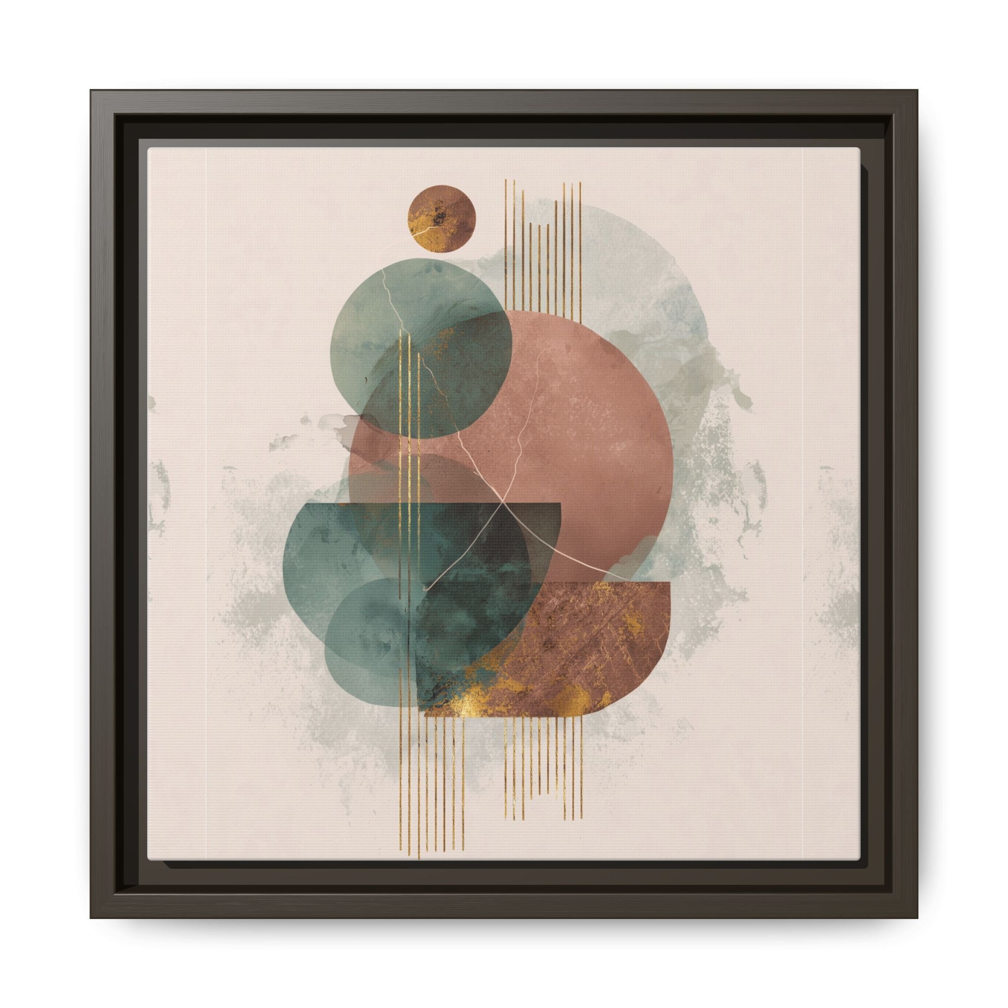 Translucent Geometries: Abstract Circles, Mid-Century Minimalism, Watercolor Layers   |   Custom Orders Accepted