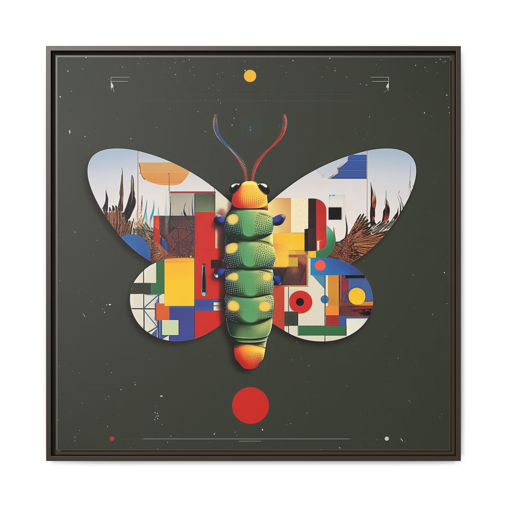 Geometric Butterfly: Bauhaus Digital Mosaic, Technological Nature Composition   |    Custom Orders Available