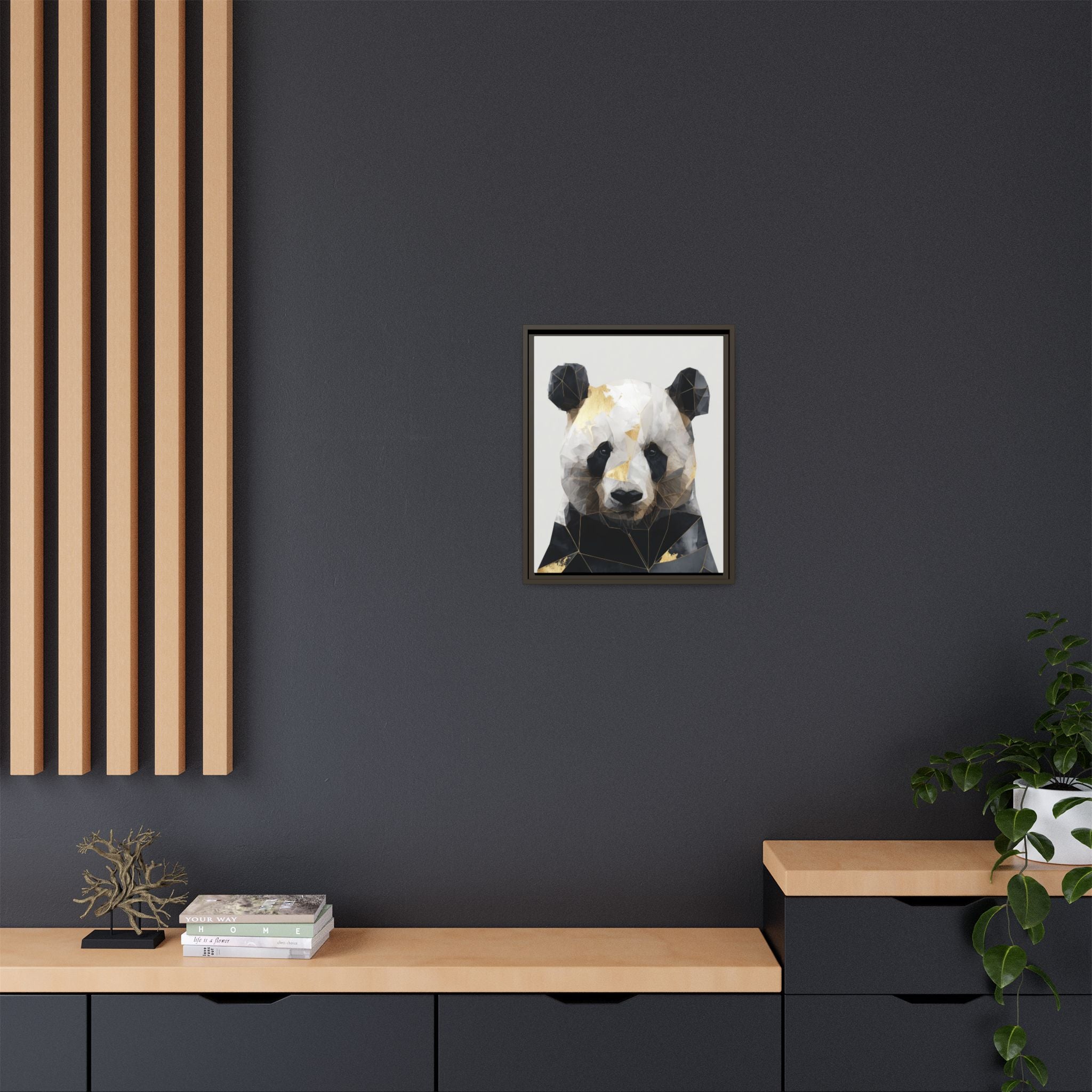 Fractal Panda: Geometric Digital Art, Low Poly Wildlife Portrait   |  Personalized & Custom Orders Available