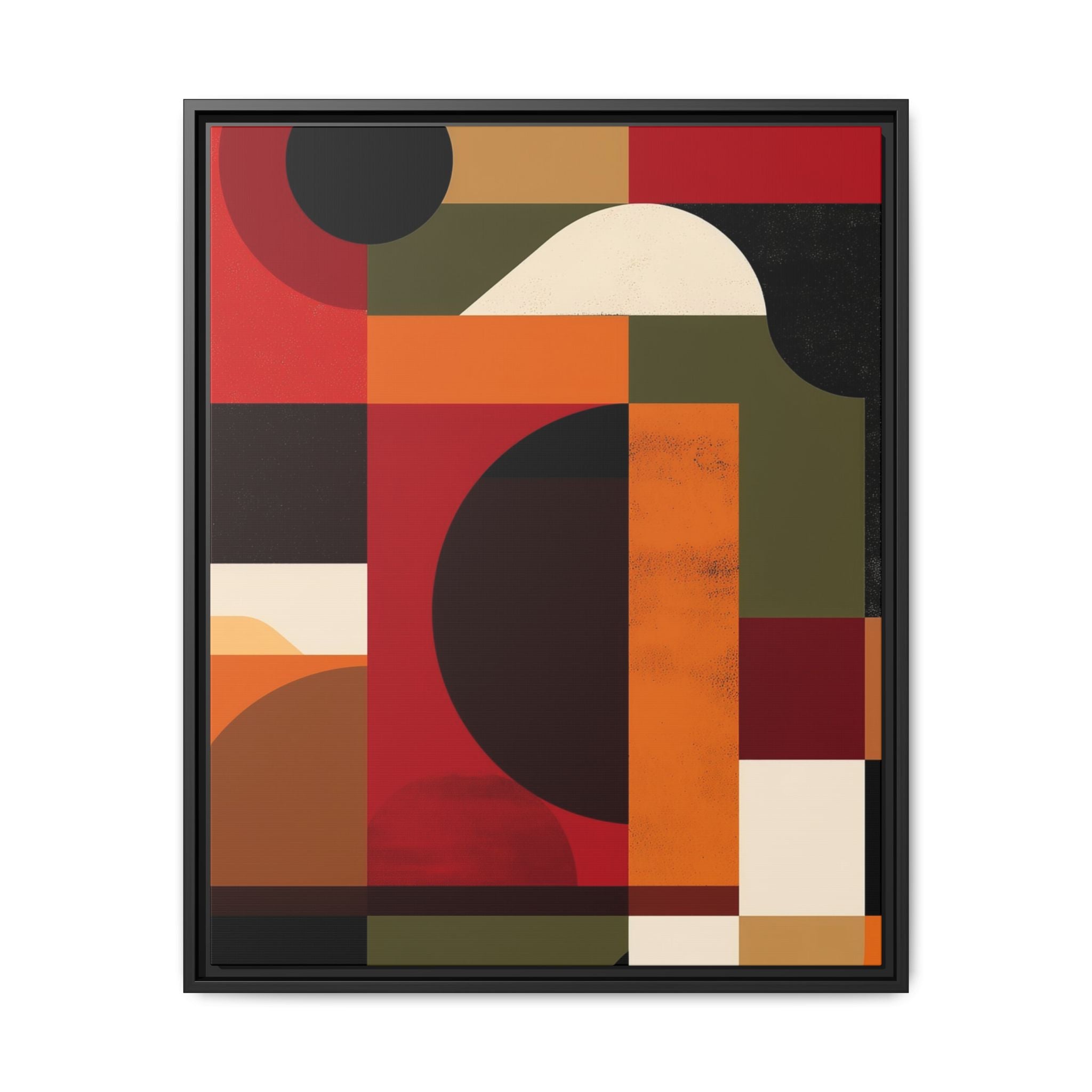 Geometric Convergence: Abstract Bauhaus Design, Constructivist Color Blocks, Architectural Art Composition   |   Custom Orders Accepted