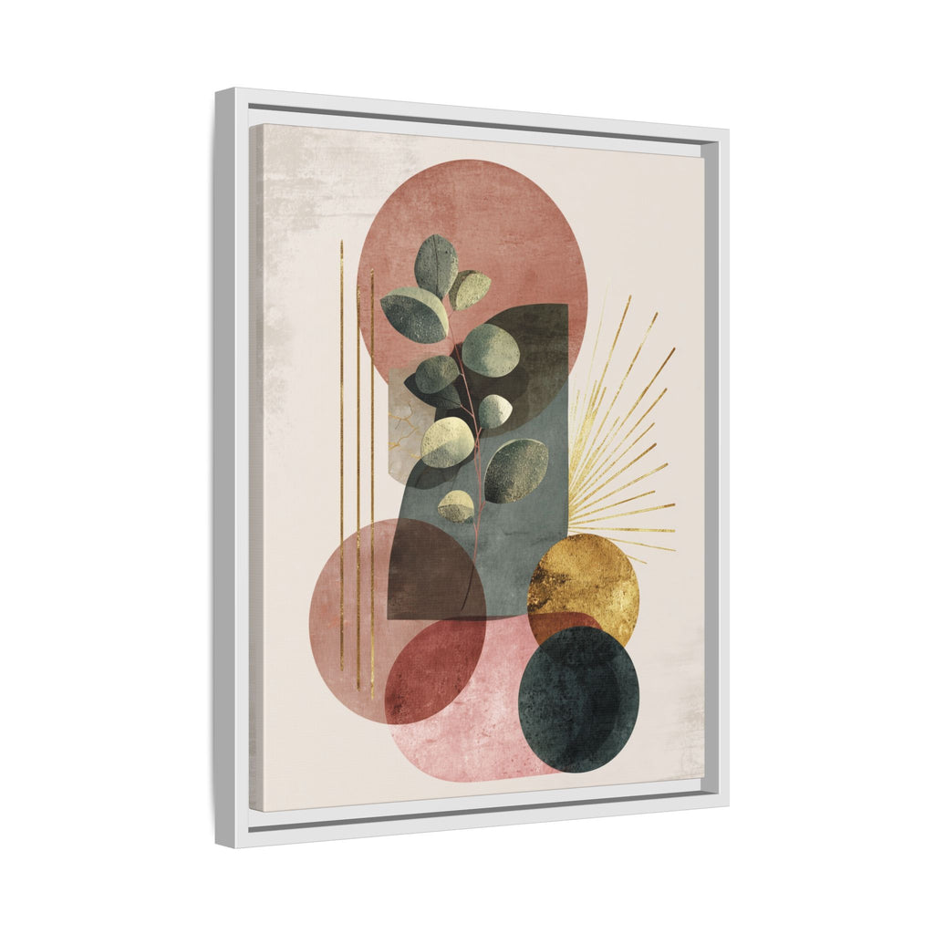 Botanical Geometric Symphony: Eucalyptus Harmony, Metallic Intersections, Modern Earth Tones   |   Custom Orders Accepted