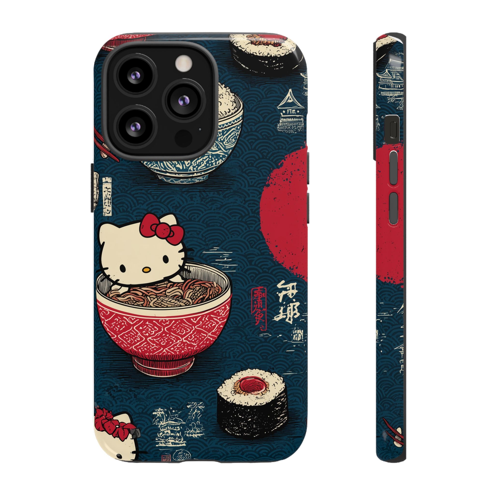 Japanese Kitty Sushi Vibrant Phone Case - Tough Case | Funky, Colorful, Unique Design for Gift, Accessory, Protection, Trendy