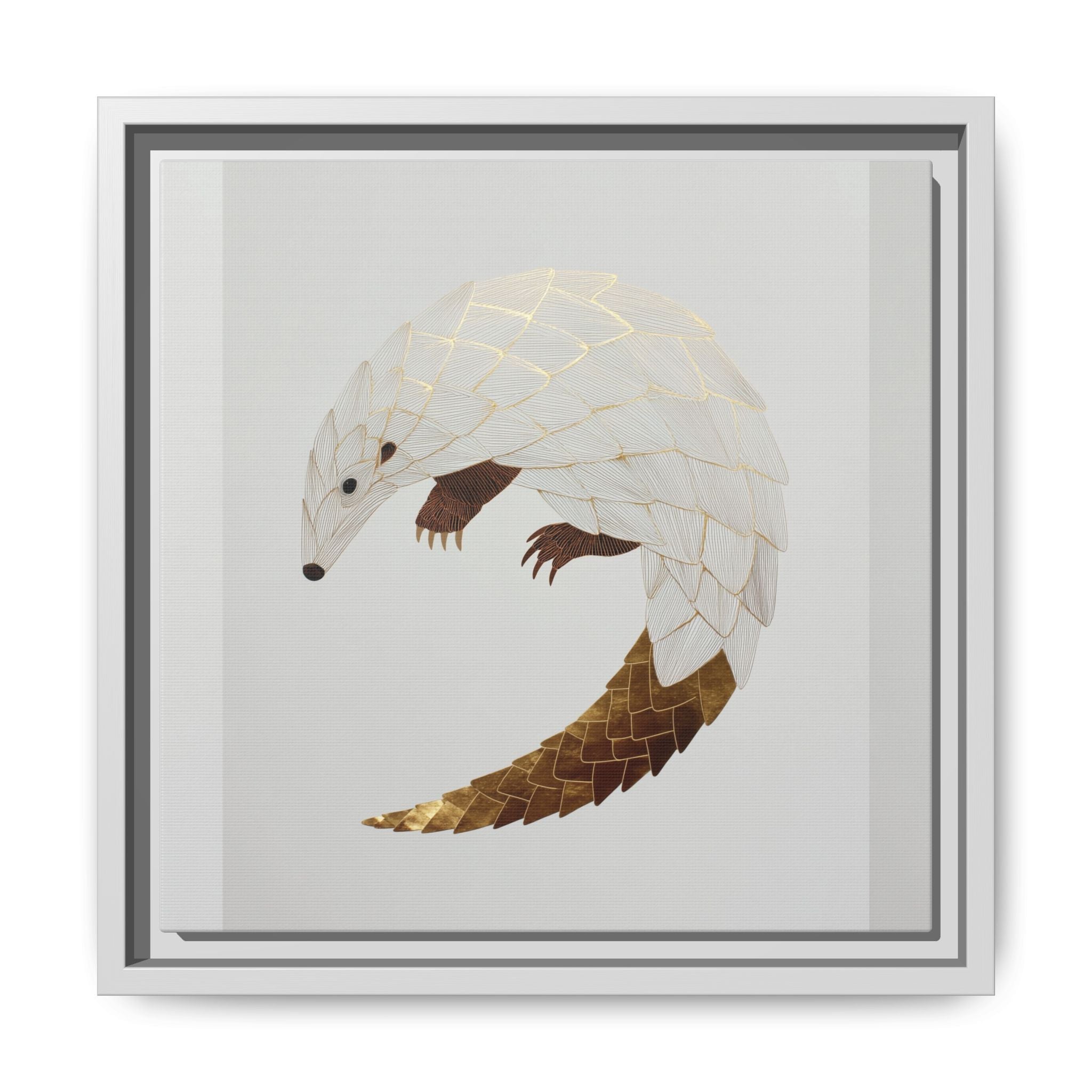 Geometric Hedgehog: Minimalist Wildlife Illustration, Layered Metallic Geometric Art   |    Custom Orders Available