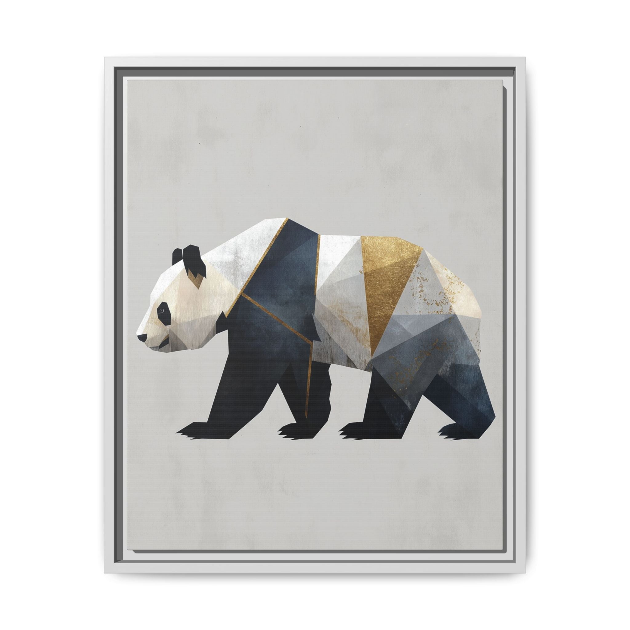 Geometric Panda: Cubist Animal Portrait, Modern Minimalist Art Style   |  Personalized & Custom Orders Available