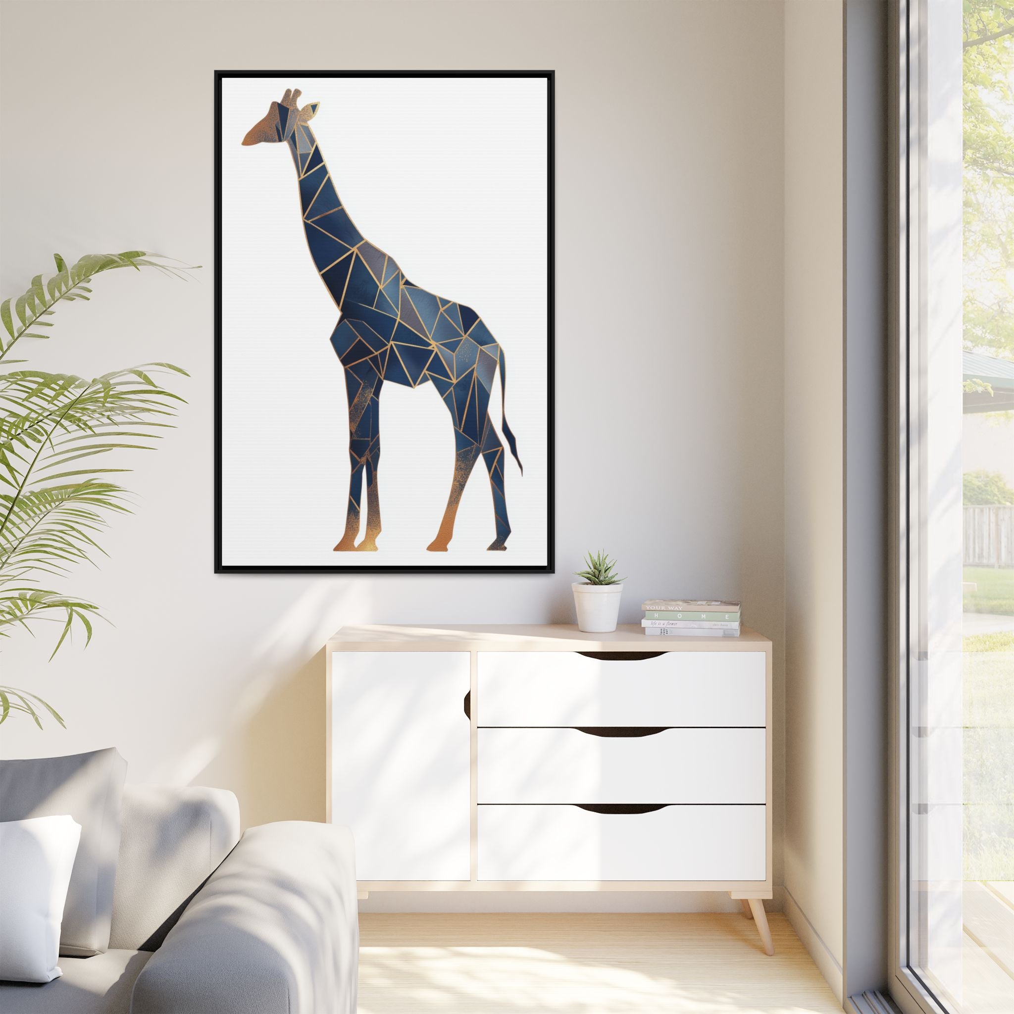 Geometric Giraffe: Modern Wildlife Art, Angular Minimalist Design   |  Personalized & Custom Orders Available
