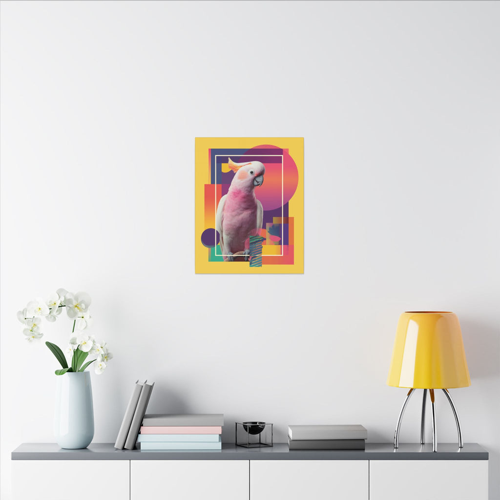 Geometric Cockatoo: Pop Art Wildlife Portrait, Modern Graphic Design Illustration   |    Custom Orders Available