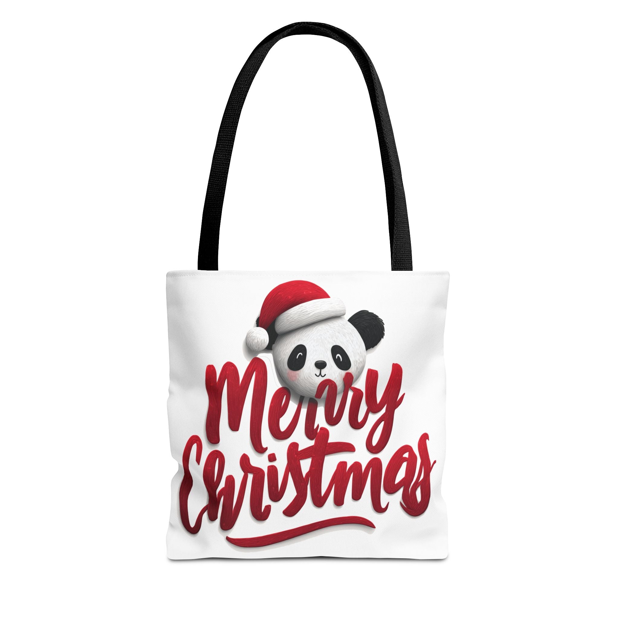 Cute Panda Merry Christmas Tote Bag (AOP)   |   Secret Santa , Christmas Gift, Unique Gift Ideas