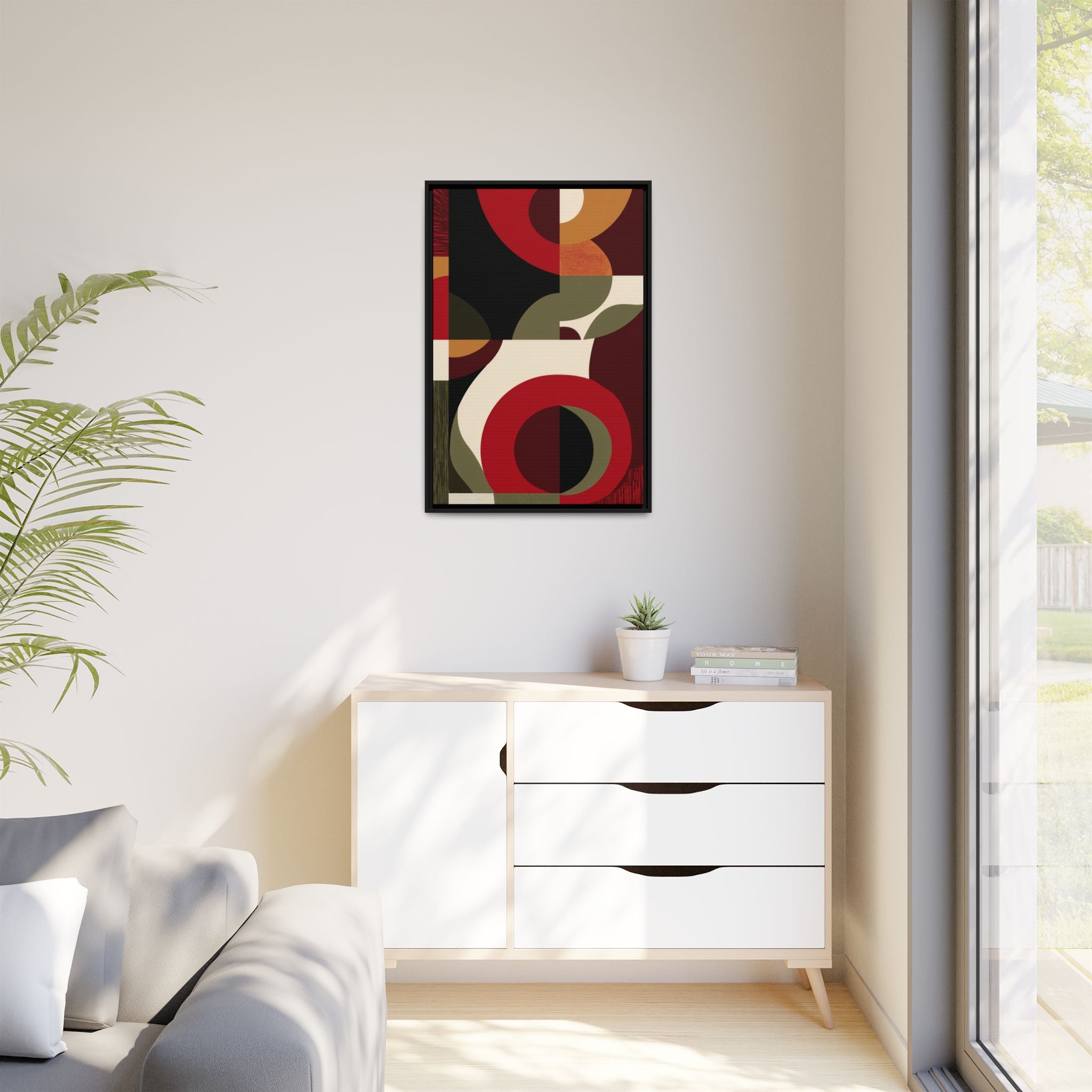 Geometric Intersections: Mid-Century Modern Design, Abstract Architectural Composition, Rhythmic Curved Forms   |   Custom Orders Accepted