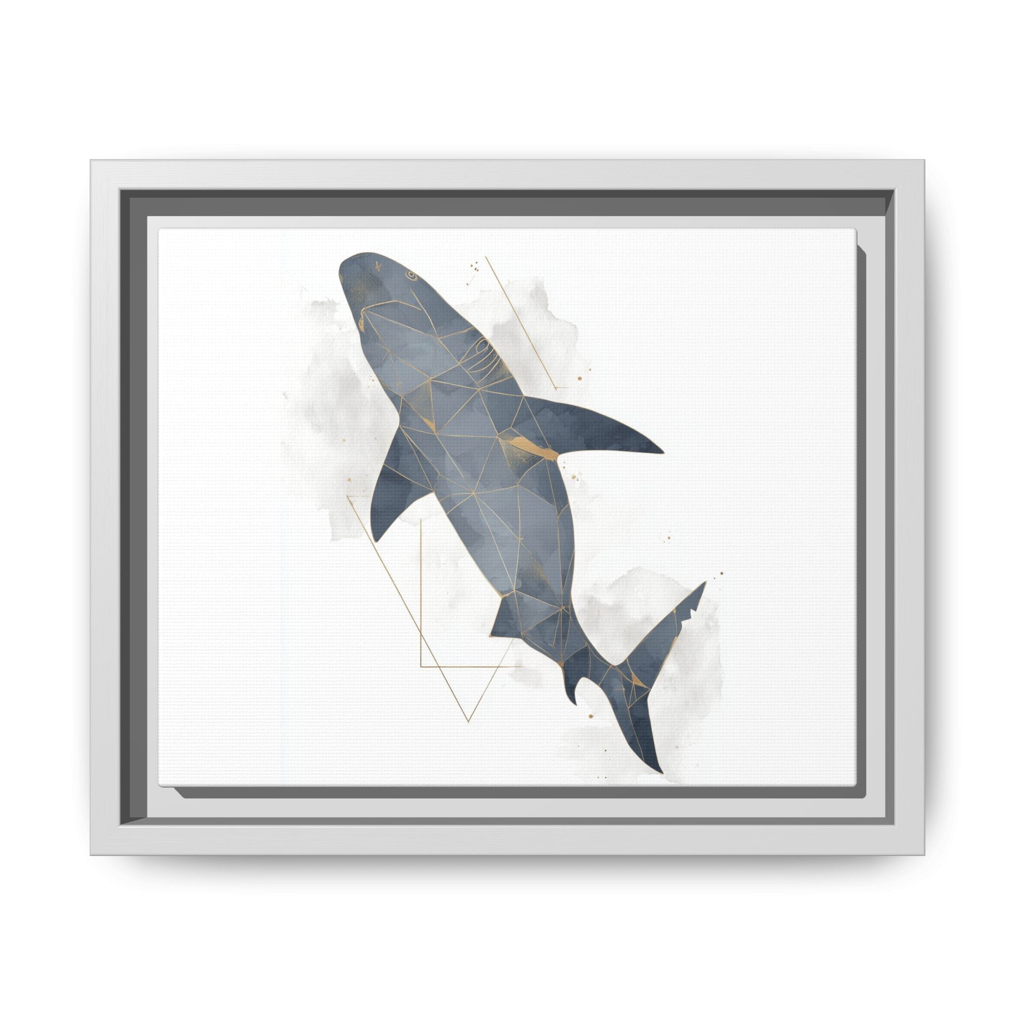 Aquatic Geometry: Shark Polygon Abstraction, Oceanic Digital Art   |  Personalized & Custom Orders Available