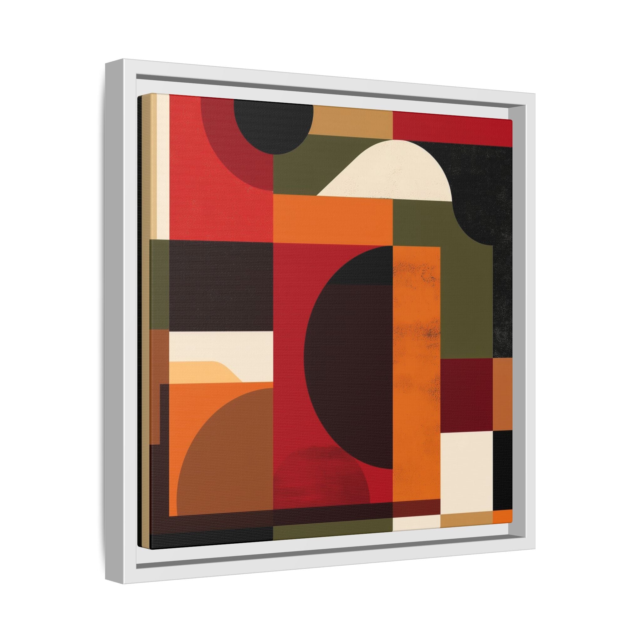 Geometric Convergence: Abstract Bauhaus Design, Constructivist Color Blocks, Architectural Art Composition   |   Custom Orders Accepted