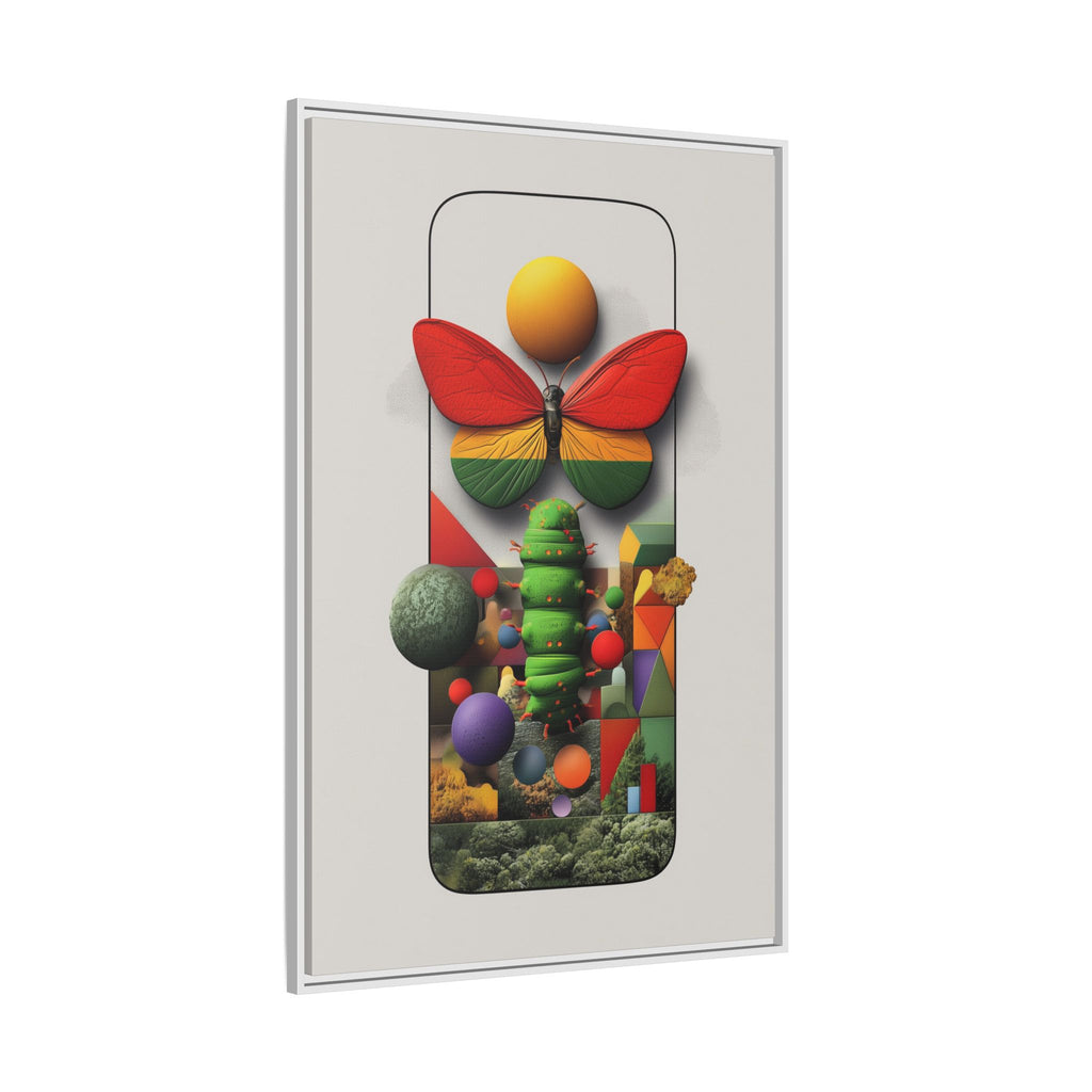 Metamorphosis Framed Print : Geometric Nature Transformation, Vibrant Butterfly Composition   |  Personalized & Custom Orders Available