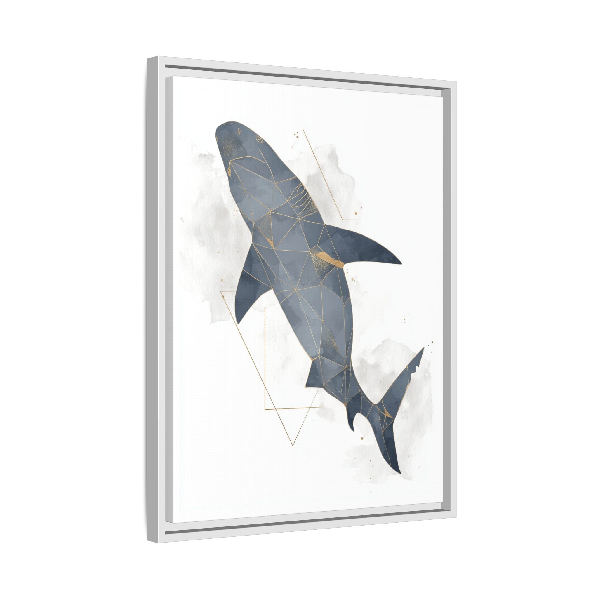 Aquatic Geometry: Shark Polygon Abstraction, Oceanic Digital Art   |  Personalized & Custom Orders Available