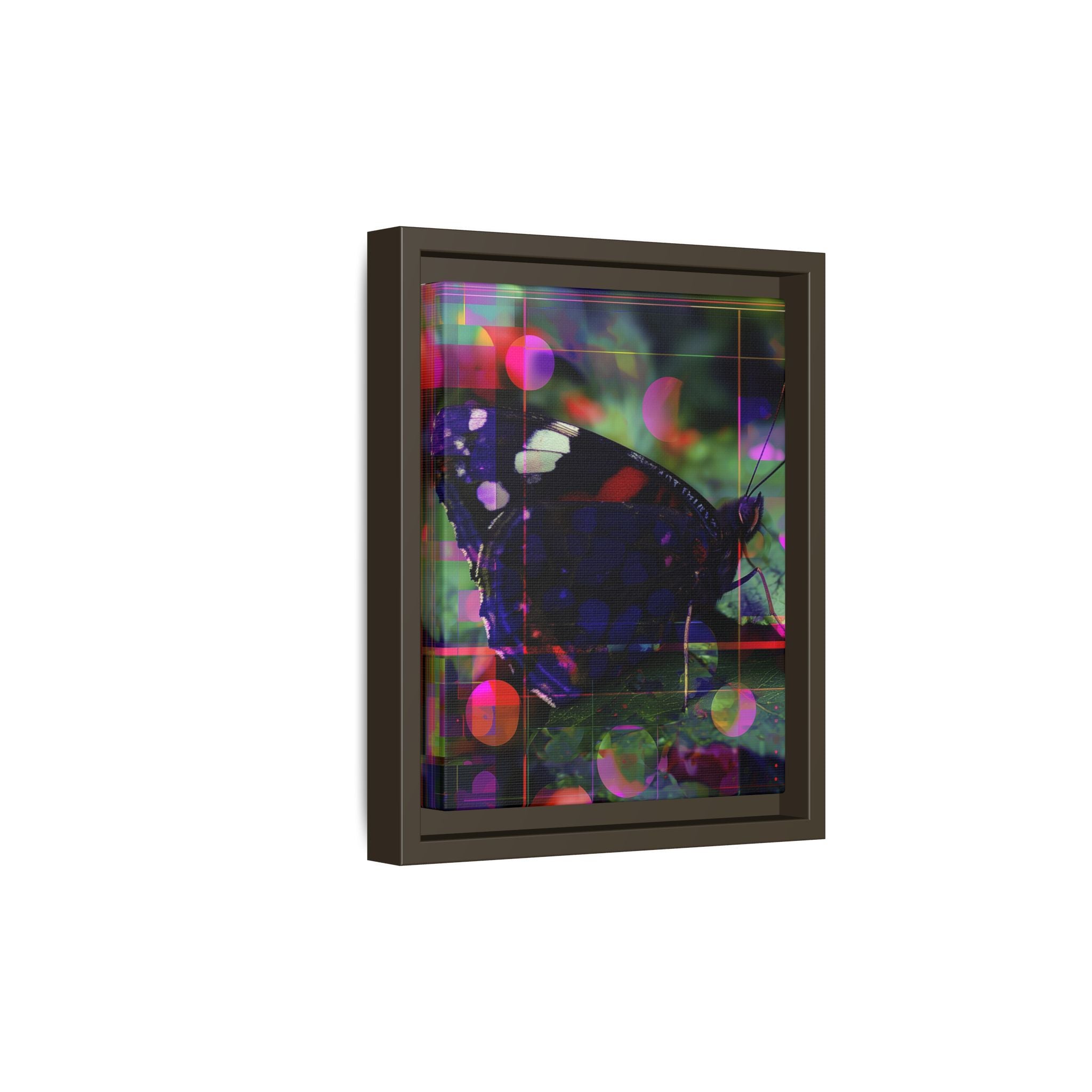 Geometric Butterfly Framed Print: Digital Glitch Butterfly Art, Geometric Nature Photography   |  Personalized & Custom Orders Available