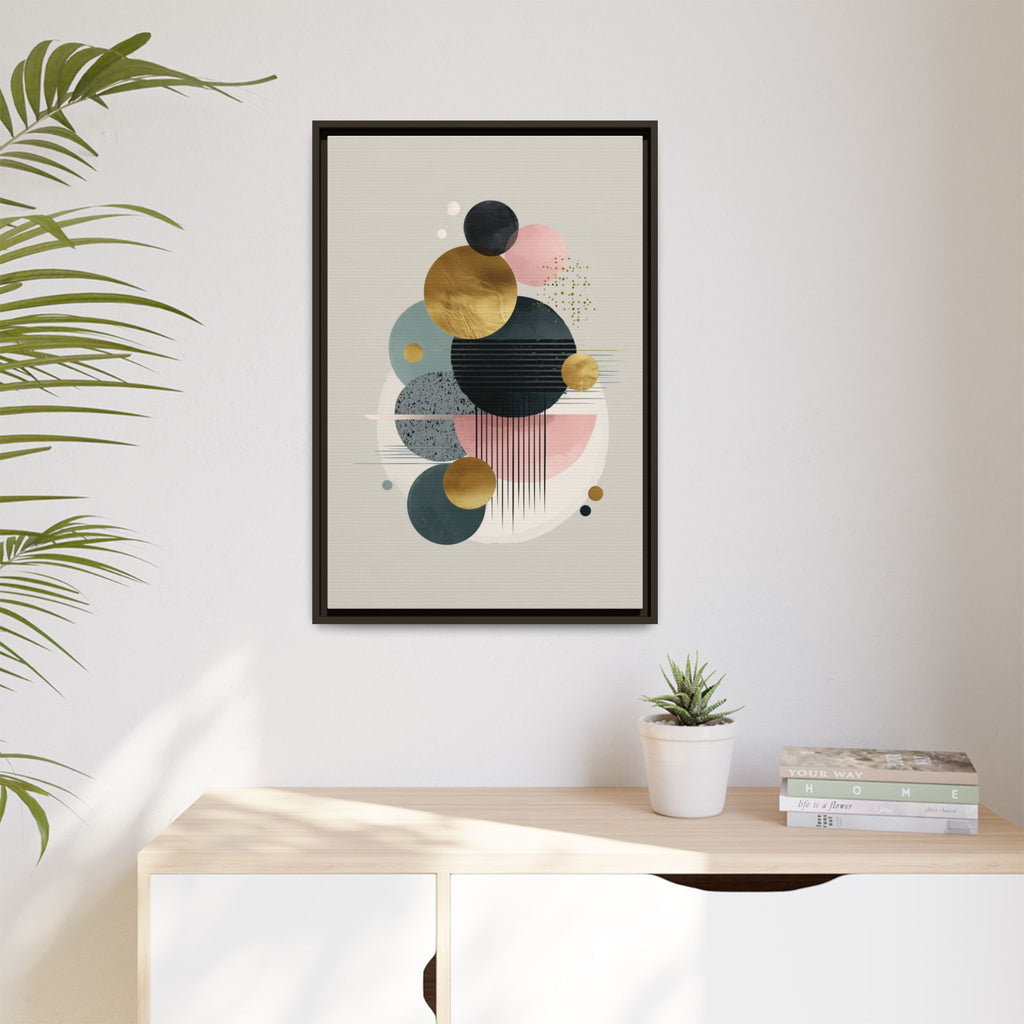 Geometric Harmony: Intersecting Circles, Mid-Century Modern Design, Abstract Metallic Composition   |   Custom Orders Accepted
