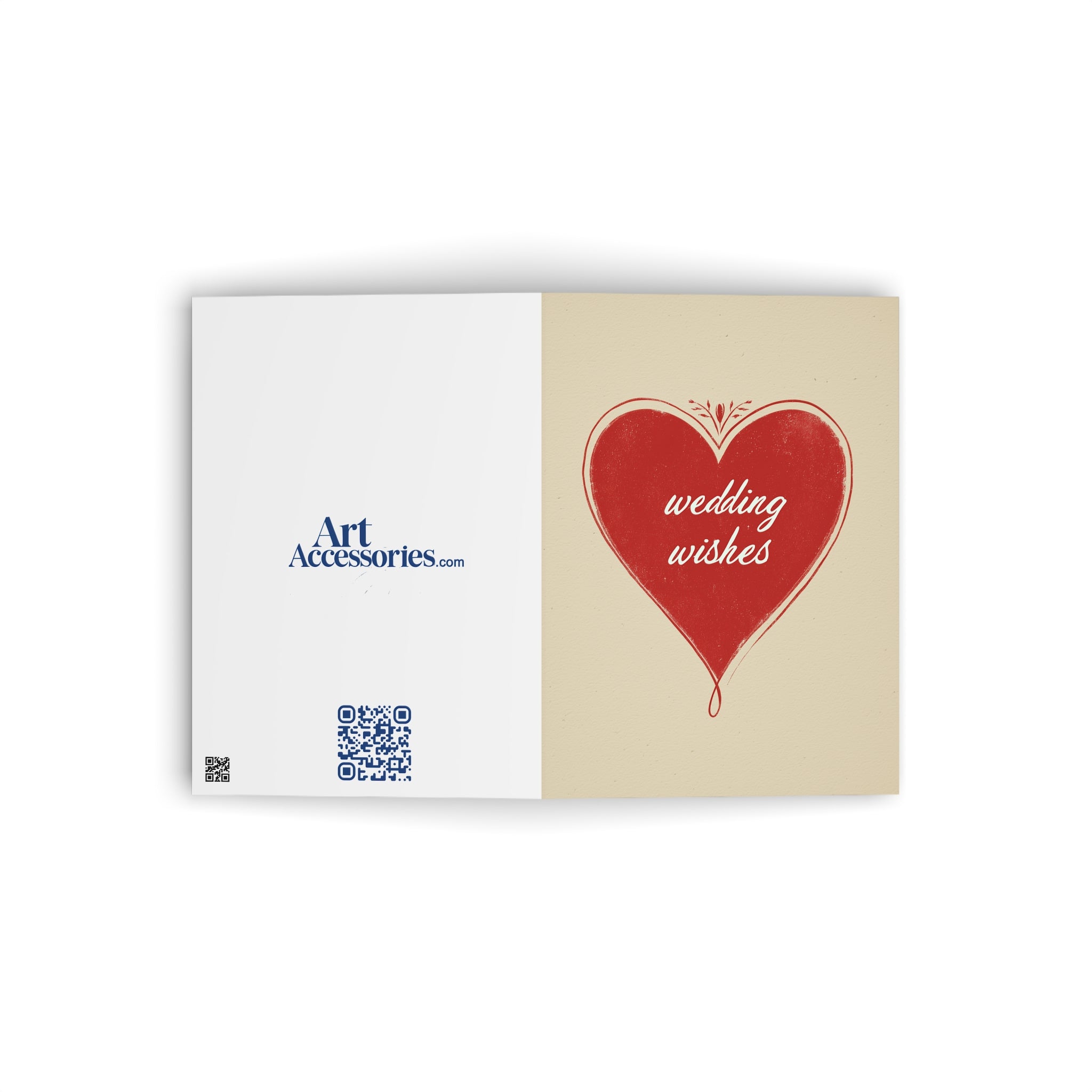 Wedding Wishes Greeting Card — Heart Design Wedding Card