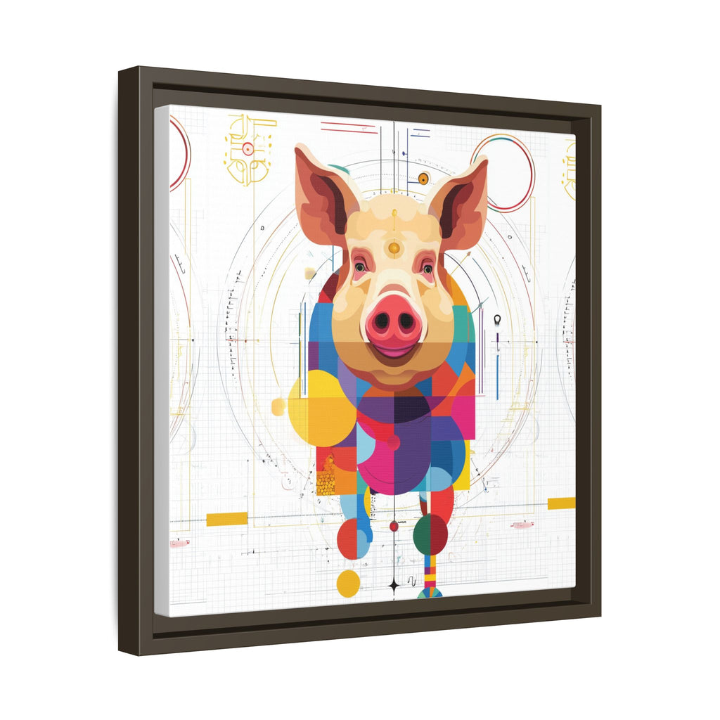 Geometric Pig: Digital Cubist Portrait, Mathematical Animal Abstraction   |    Custom Orders Available