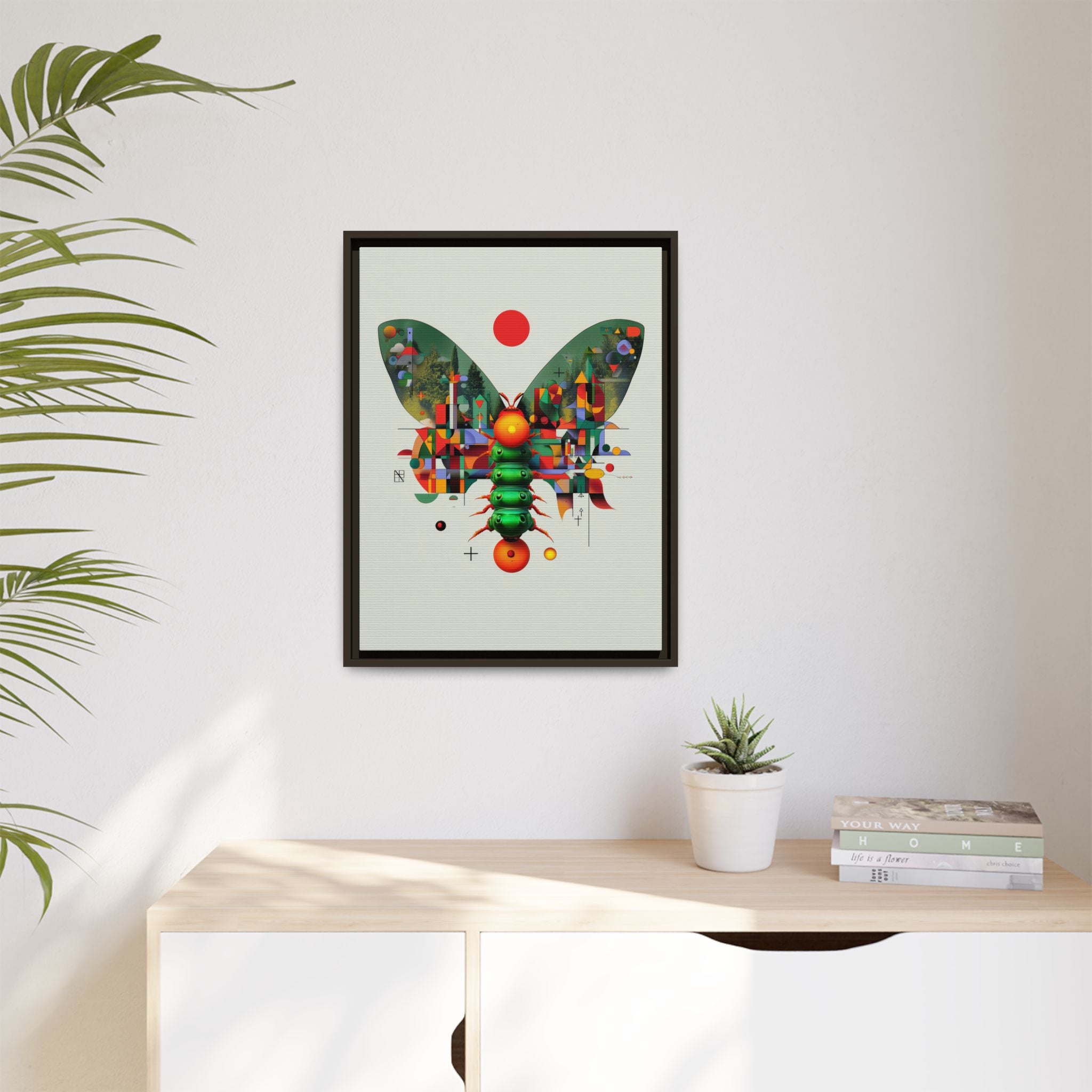 Digital Butterfly Framed Print, Cubist Architectural Abstraction   |  Personalized & Custom Orders Available