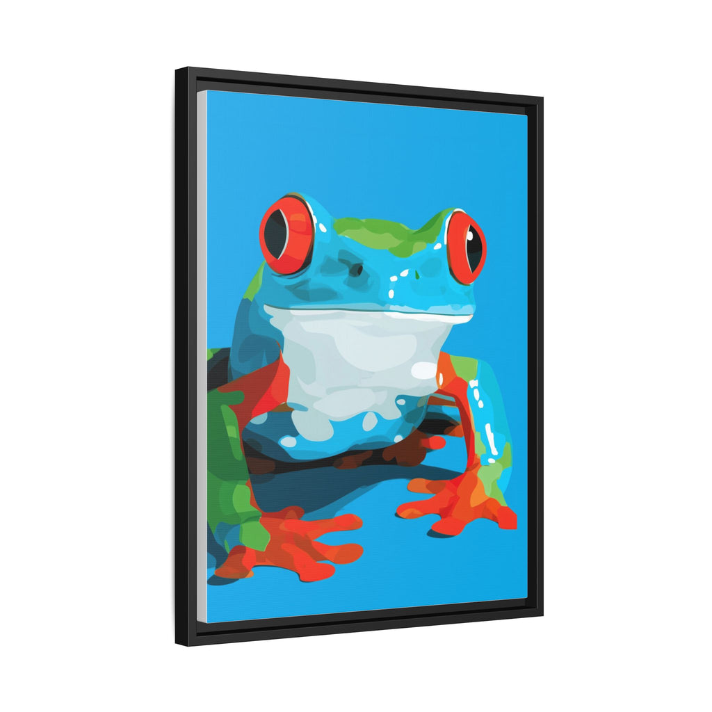Amphibian Geometry: Red-Eyed Tree Frog Portrait, Pop Art Digital Illustration   |    Custom Orders Available