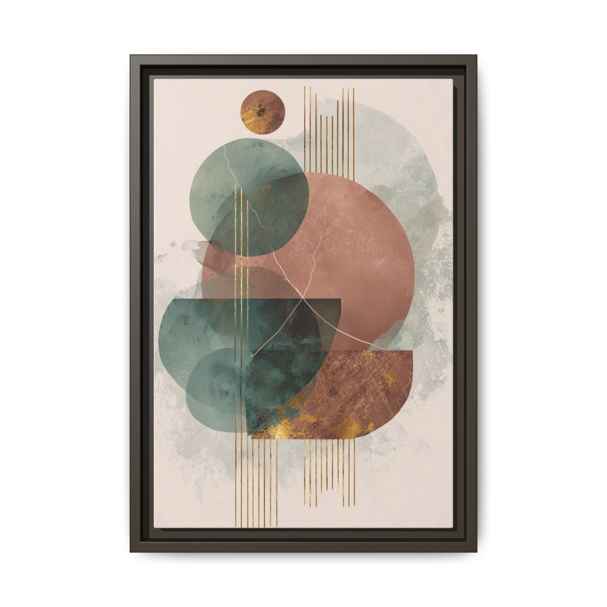 Translucent Geometries: Abstract Circles, Mid-Century Minimalism, Watercolor Layers   |   Custom Orders Accepted