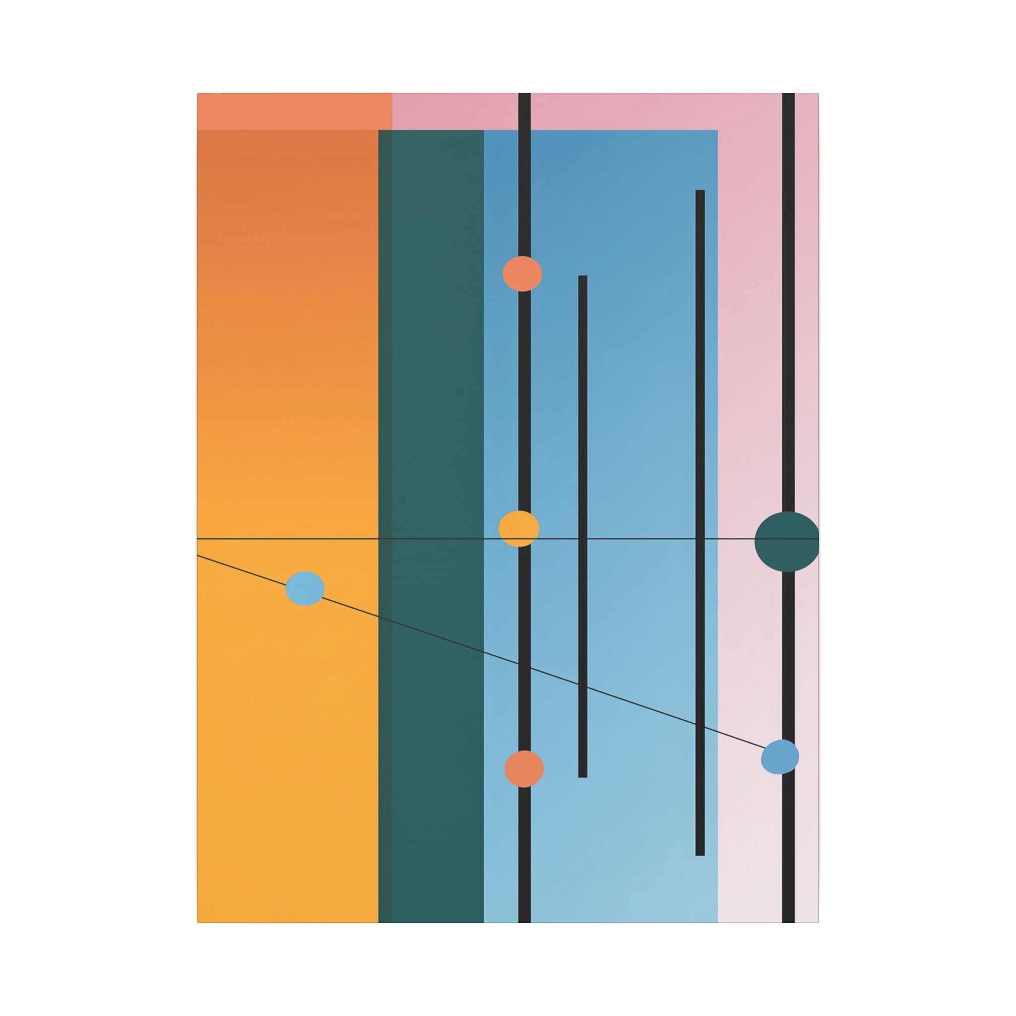 Geometric Networks: Constructivist Color Planes, Intersectional Design, Minimalist Spatial Composition   |   Custom Orders Accepted