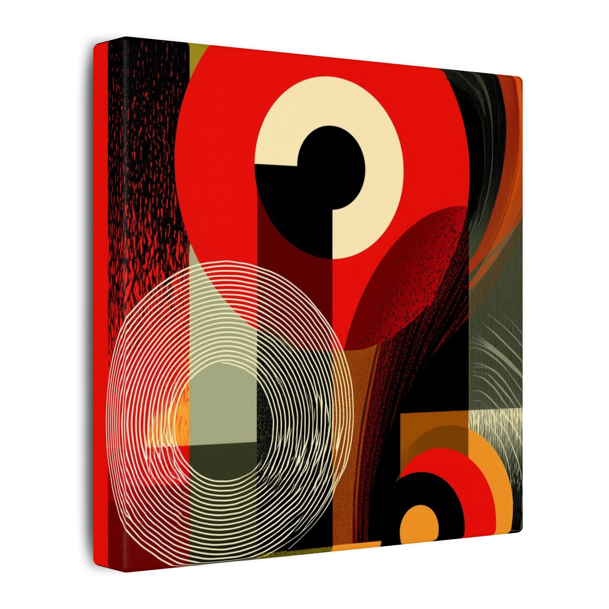Geometric Convergence: Mid-Century Modern Abstract, Constructivist Design Principles, Bold Chromatic Composition   |   Custom Orders