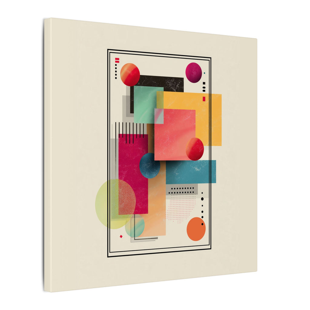 Geometric Dynamism: Bauhaus Abstraction, Translucent Shapes, Modernist Composition   |   Custom Orders Accepted