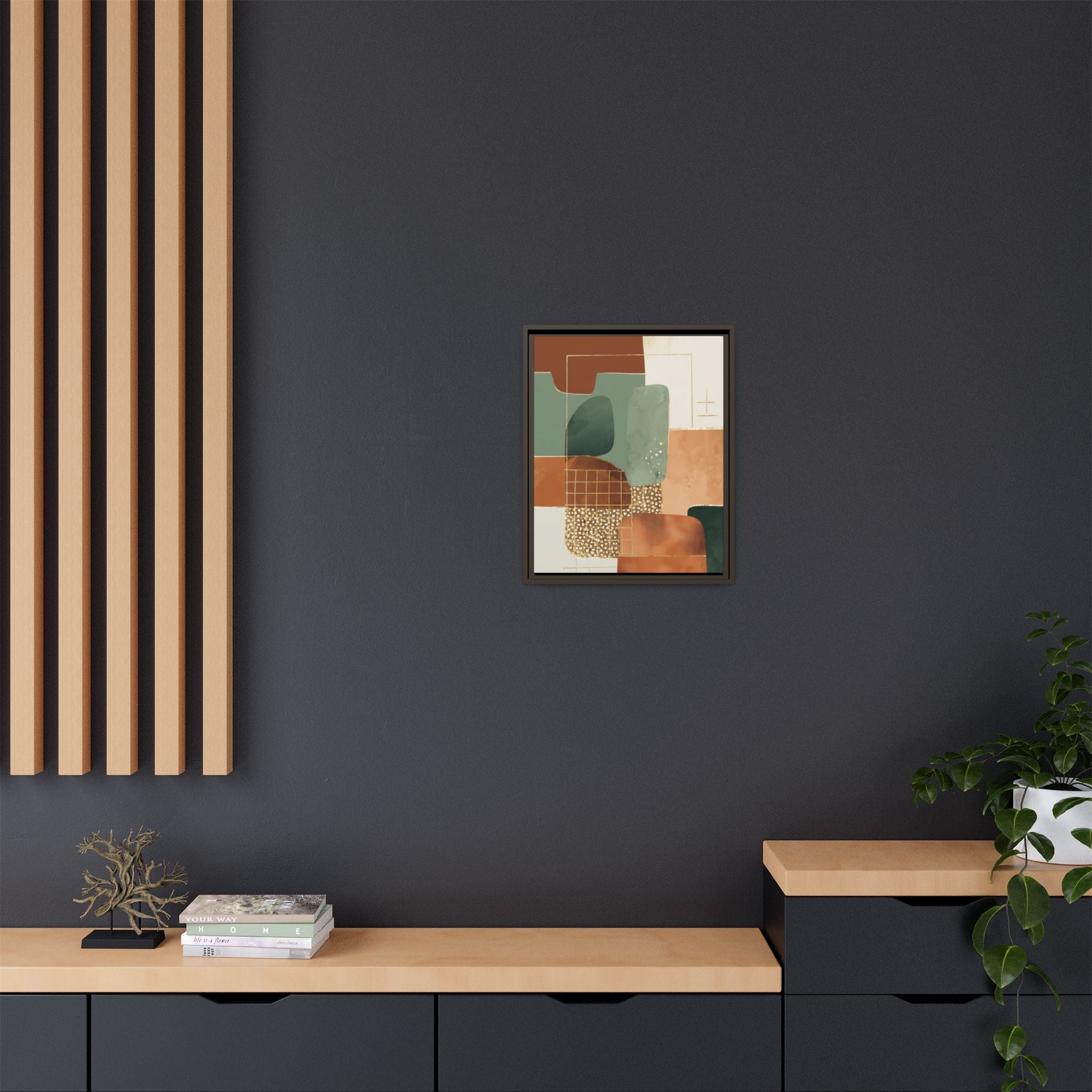 Geometric Harmony: Abstract Minimalist Art, Mid-Century Modern Design, Organic Shapes Composition   |   Custom Orders Accepted