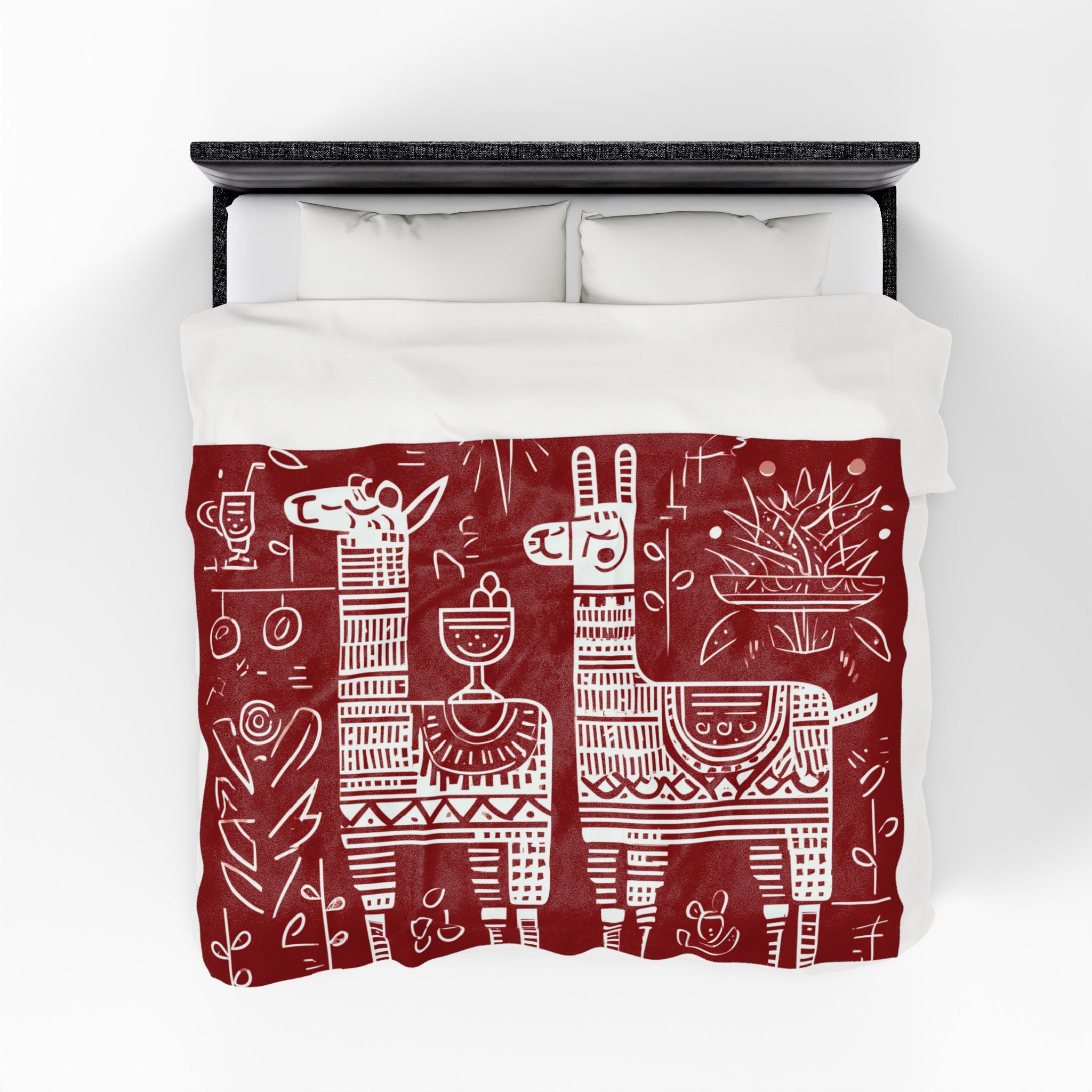 Colorful Llama Peruvian Peru Cusco Plush Blanket, Cozy Home Decor, Unique Gift for Kids, Mexican Fiesta Theme, Perfect for Snuggling