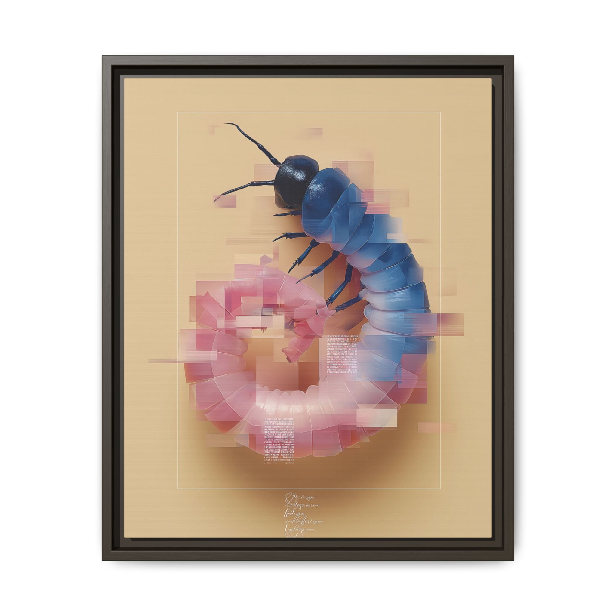 Glitched Symmetry: Digital Insect Mosaic, Pixelated Fragmentation   |    Custom Orders Available