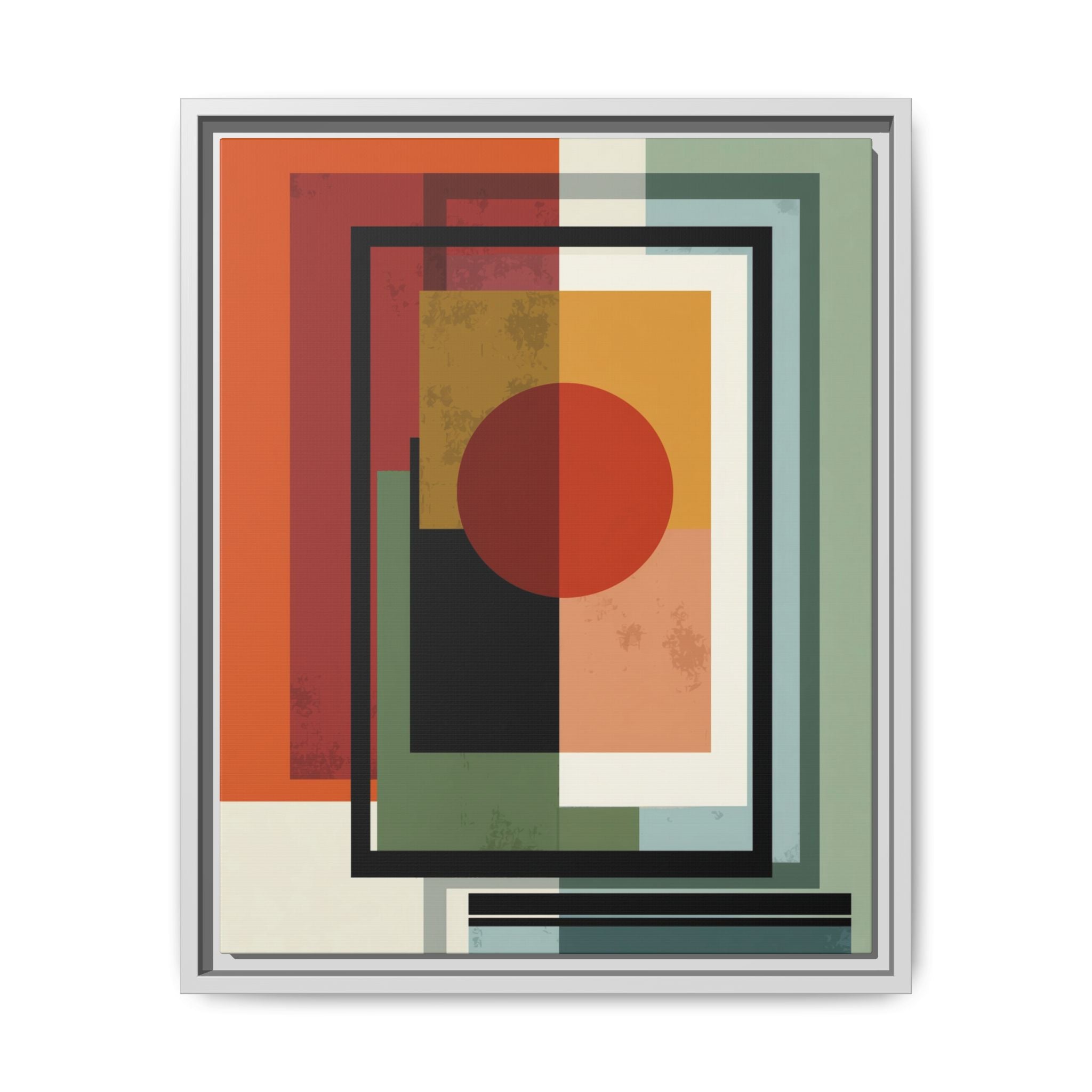 Geometric Harmonies: Mid-Century Modern Composition, Constructivist Inspiration, Abstract Rectangular Interplay   |   Custom Orders Accepted