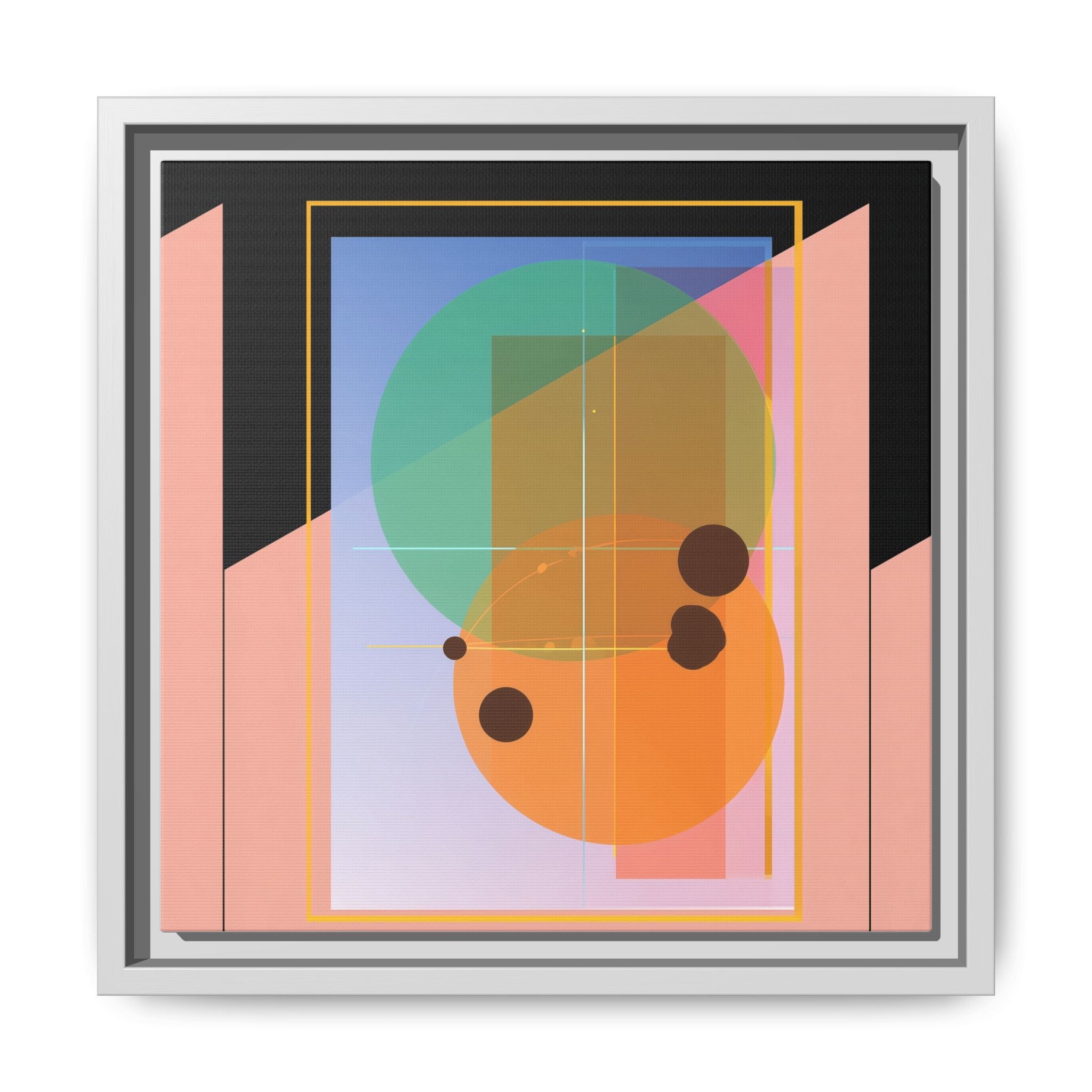 Geometric Harmony: Abstract Composition, Overlapping Shapes, Precision Design   |   Custom Orders Accepted